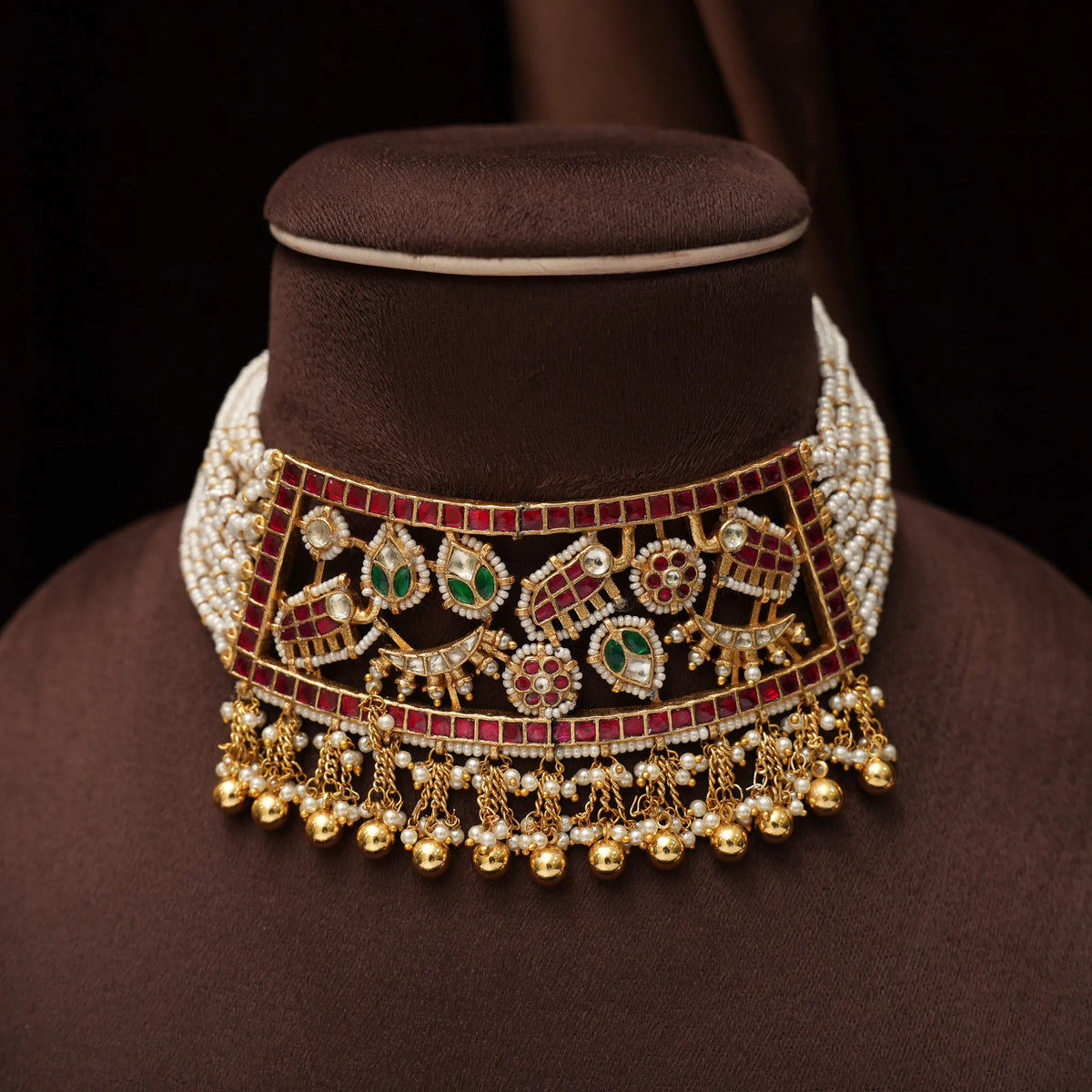 Keshavi Pearl Polki Choker