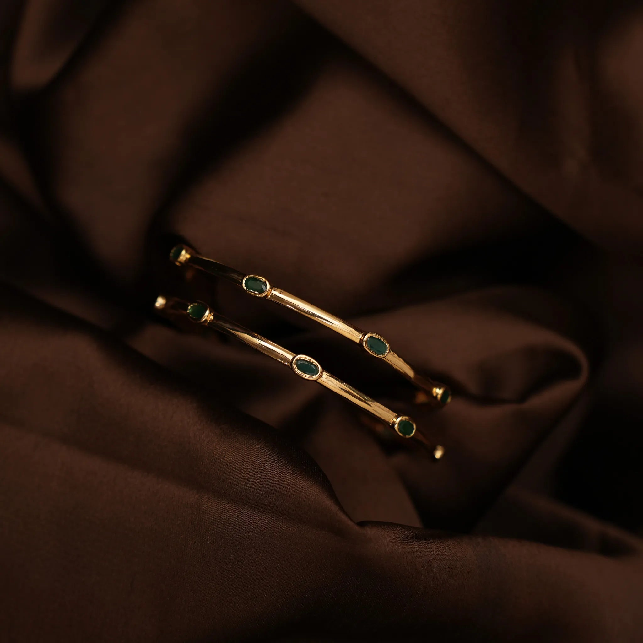 Kiana Antique Bangles - Green