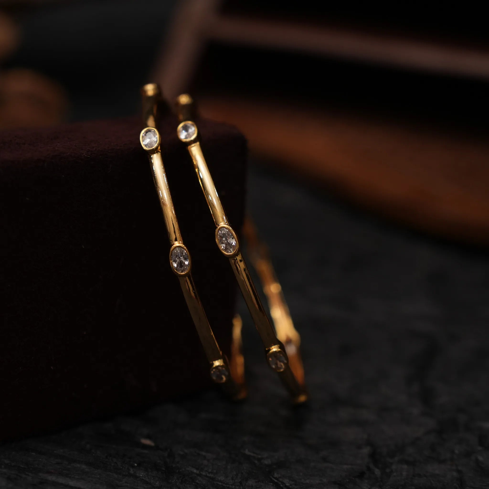 Kiana Antique Bangles - White