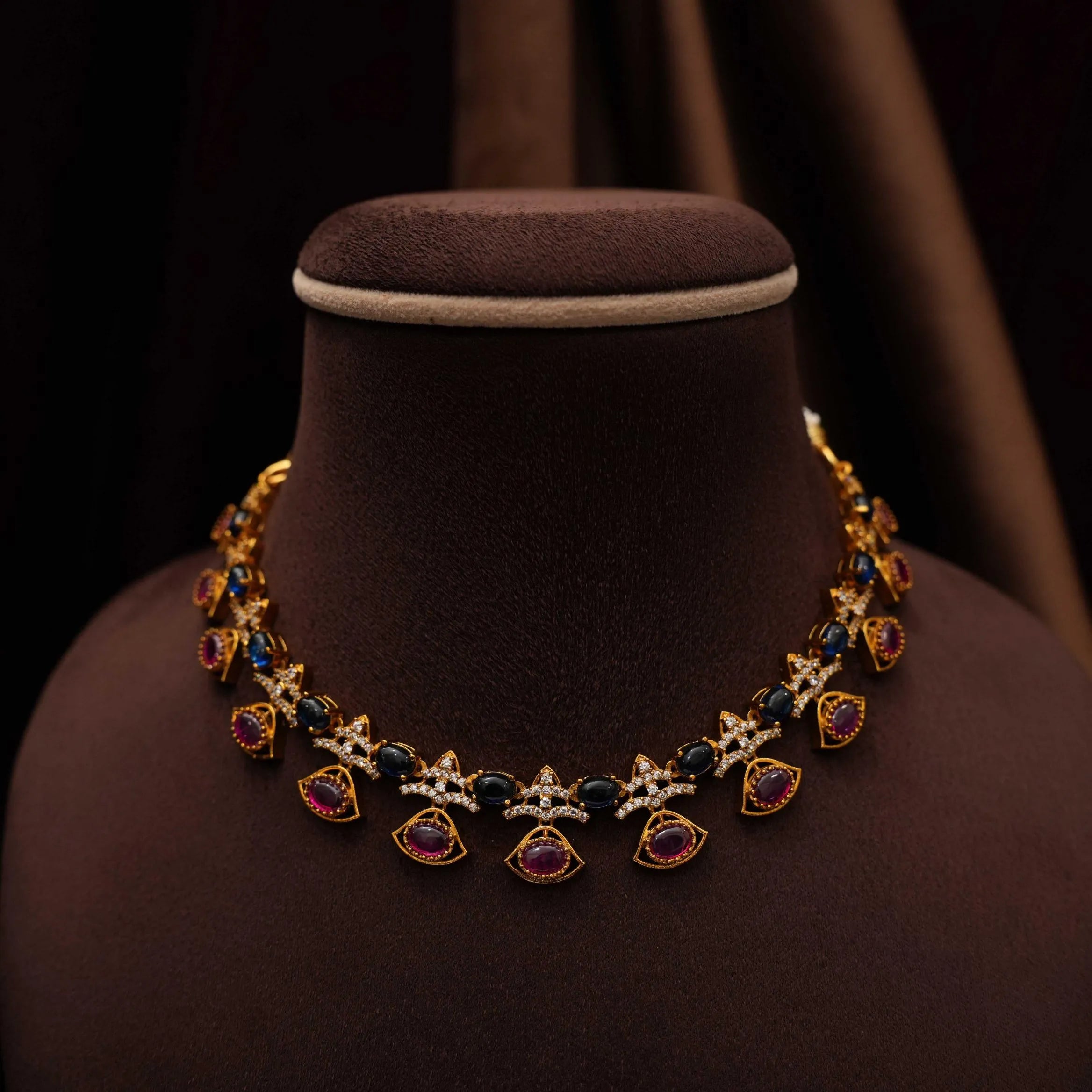 Kiara Antique Choker - Blue