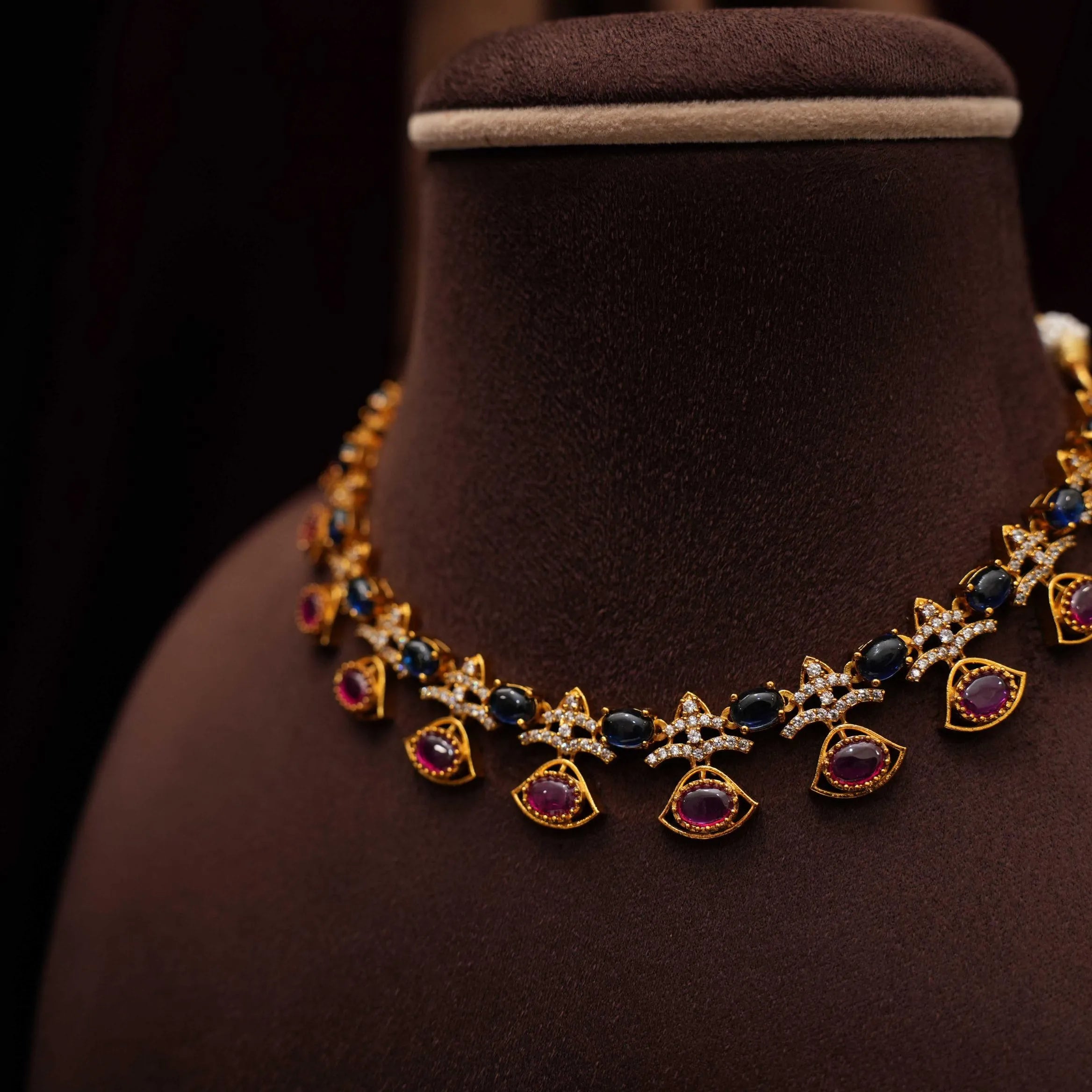 Kiara Antique Choker - Blue