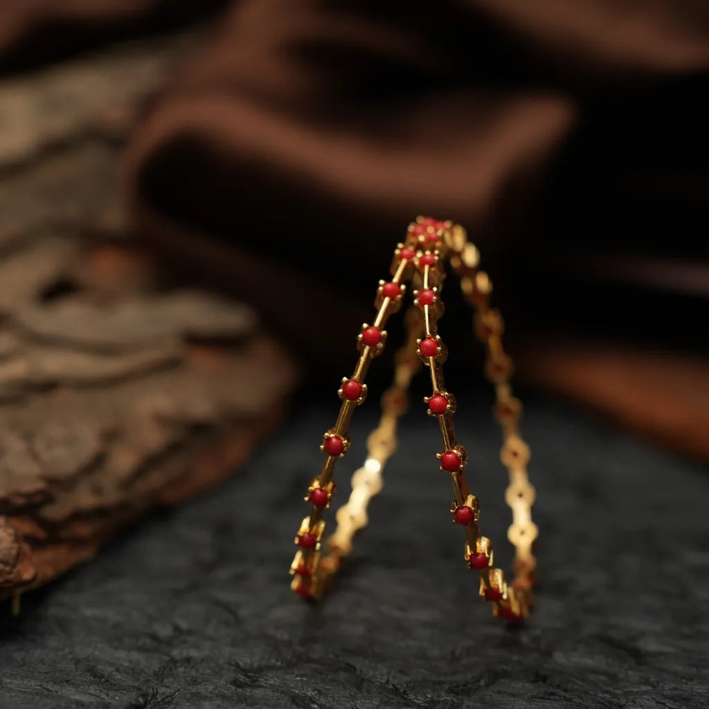 Kiara Antique Coral Bangles