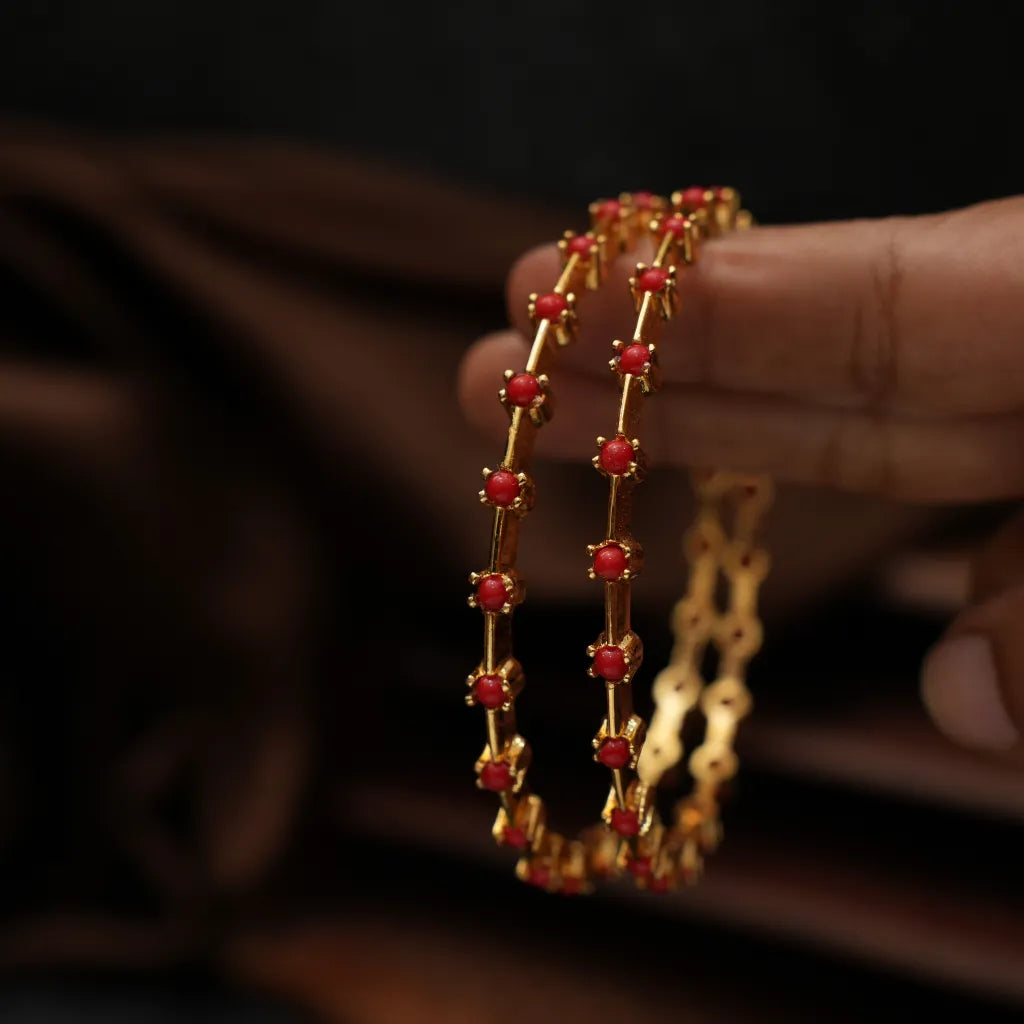 Kiara Antique Coral Bangles