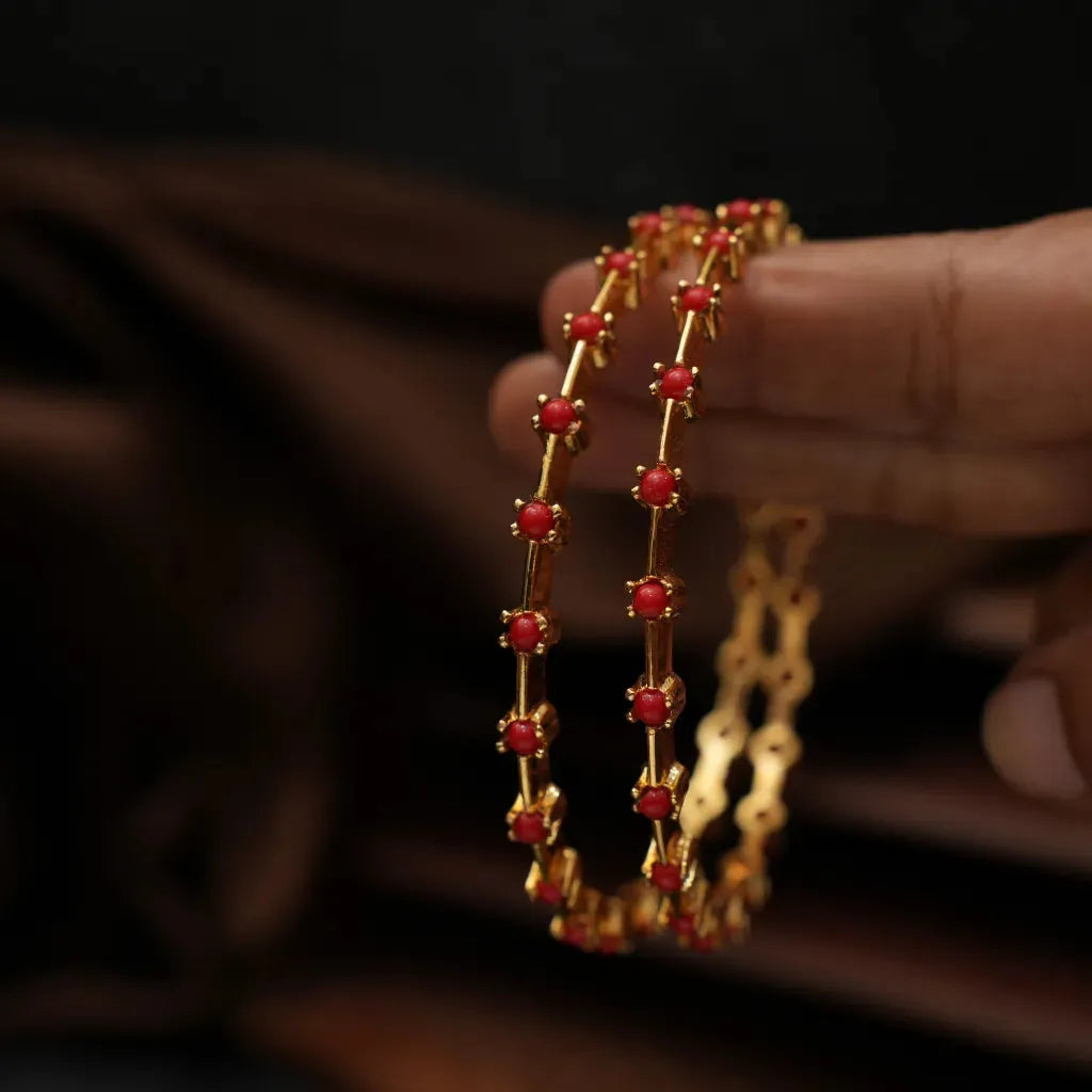 Kiara Antique Coral Bangles