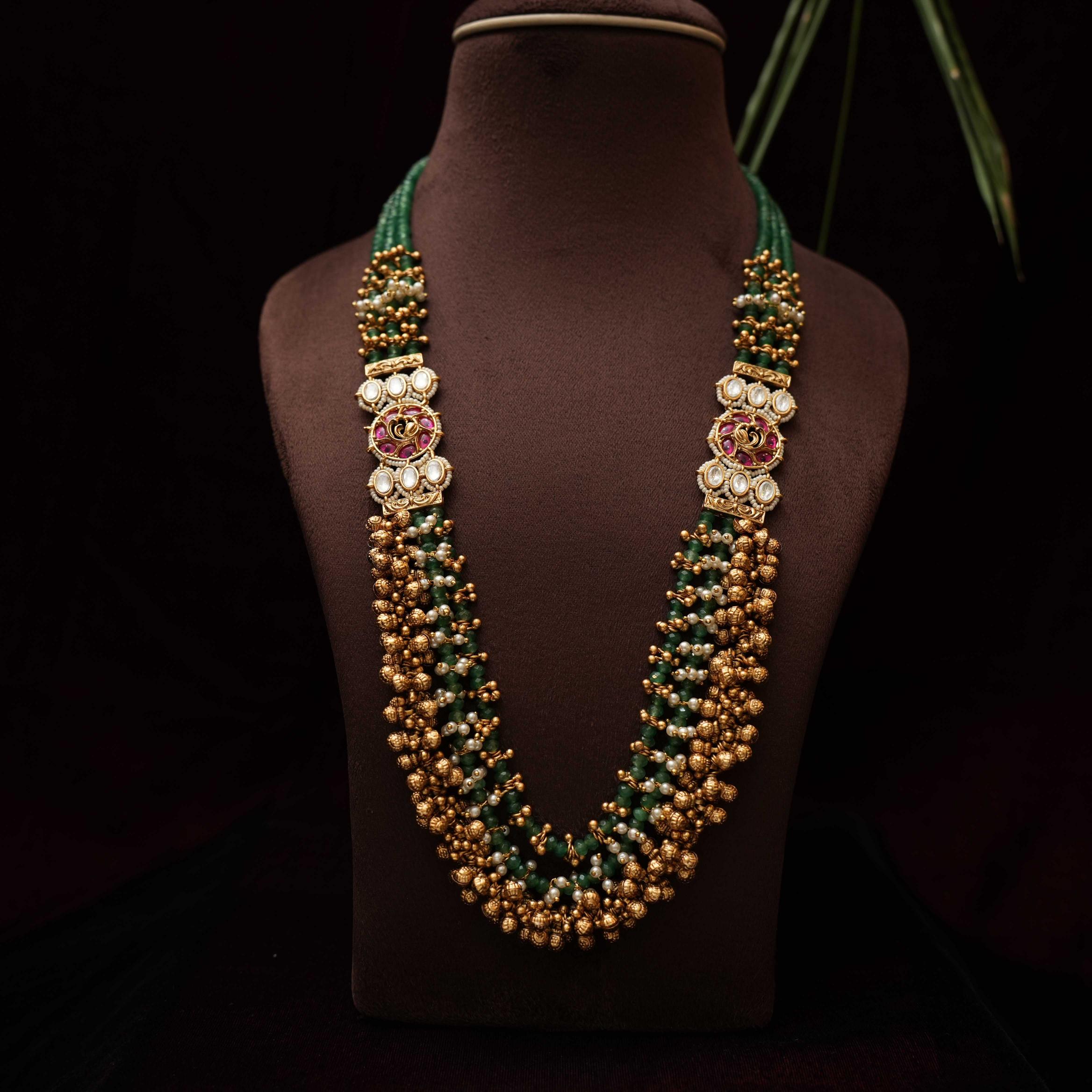 Kisa Beaded Polki Necklace - Rimli Boutique