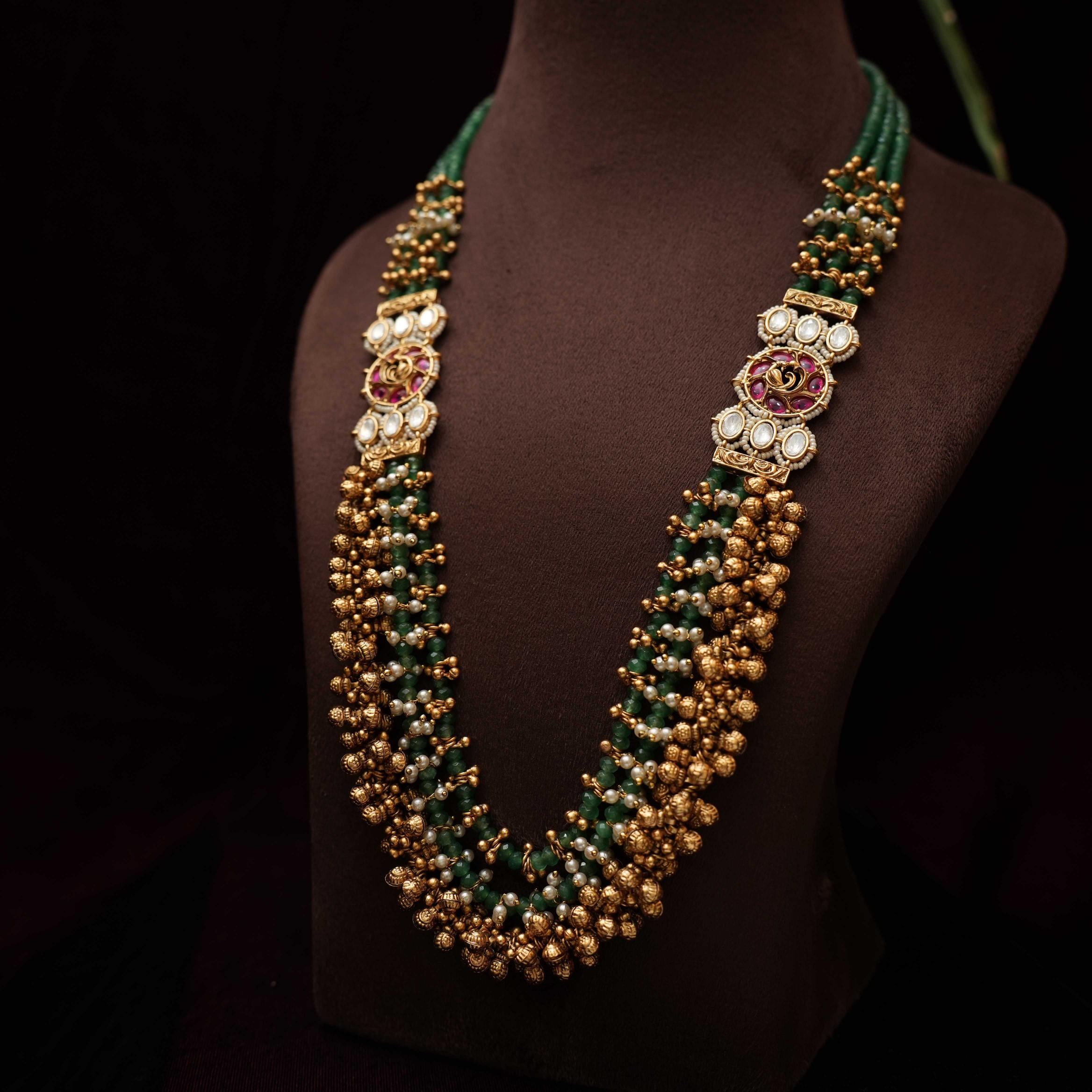 Kisa Beaded Polki Necklace - Rimli Boutique