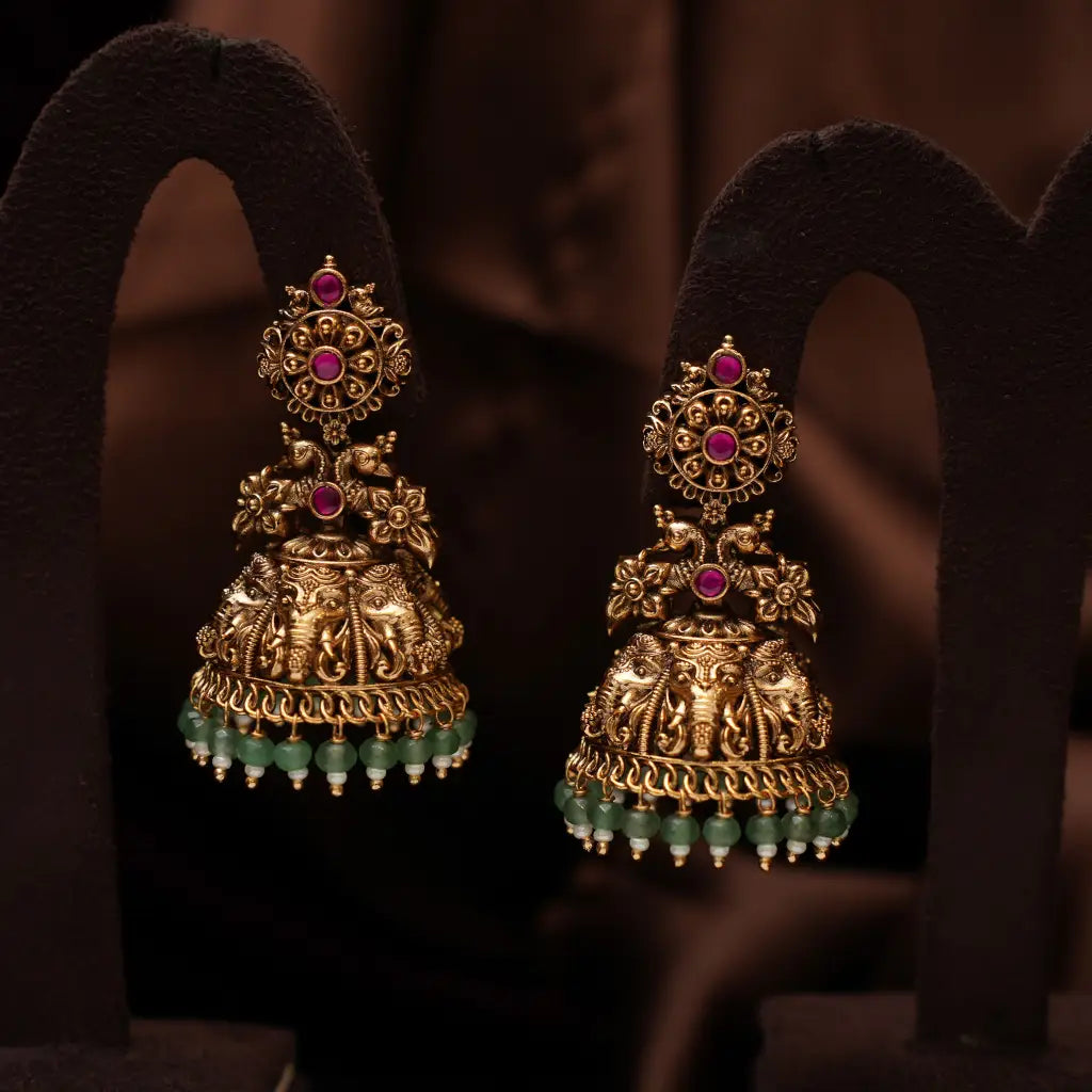 Kishika Antique Jhumka Earrings