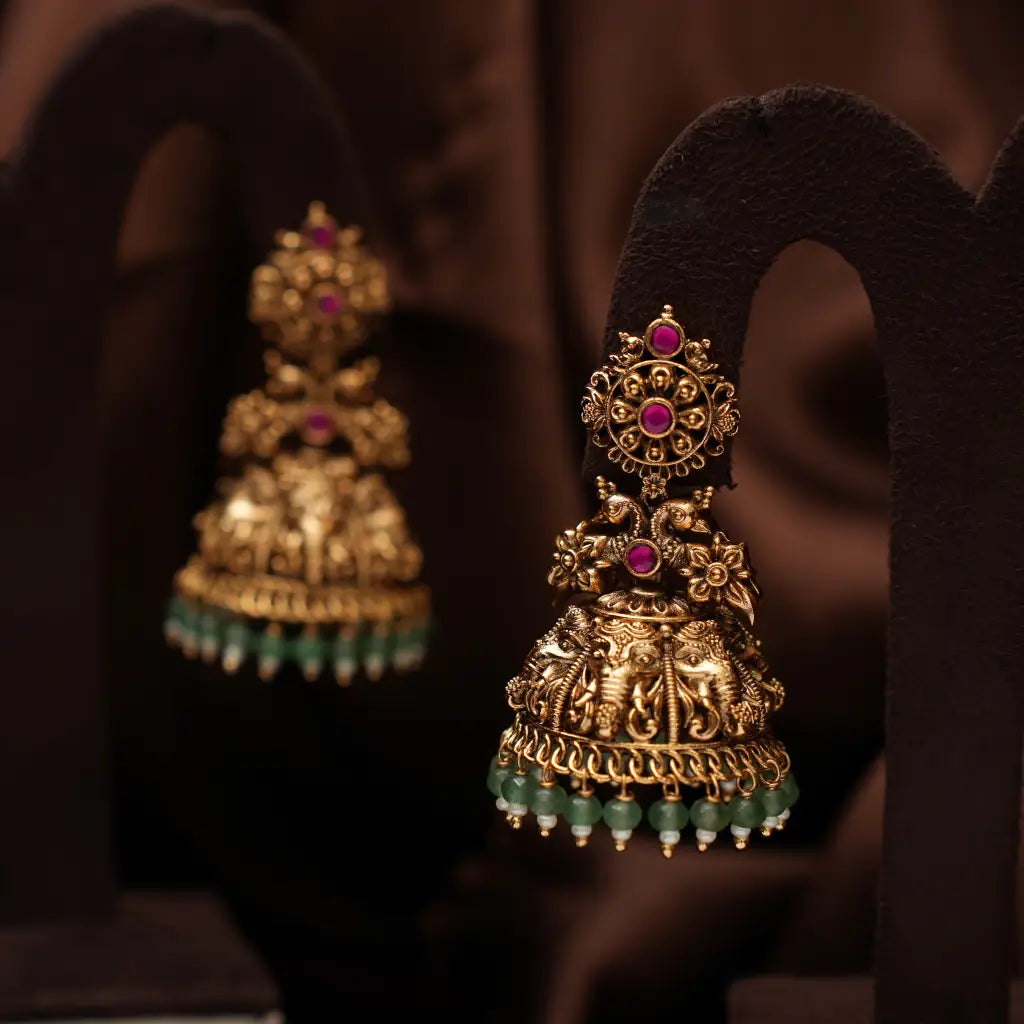 Kishika Antique Jhumka Earrings