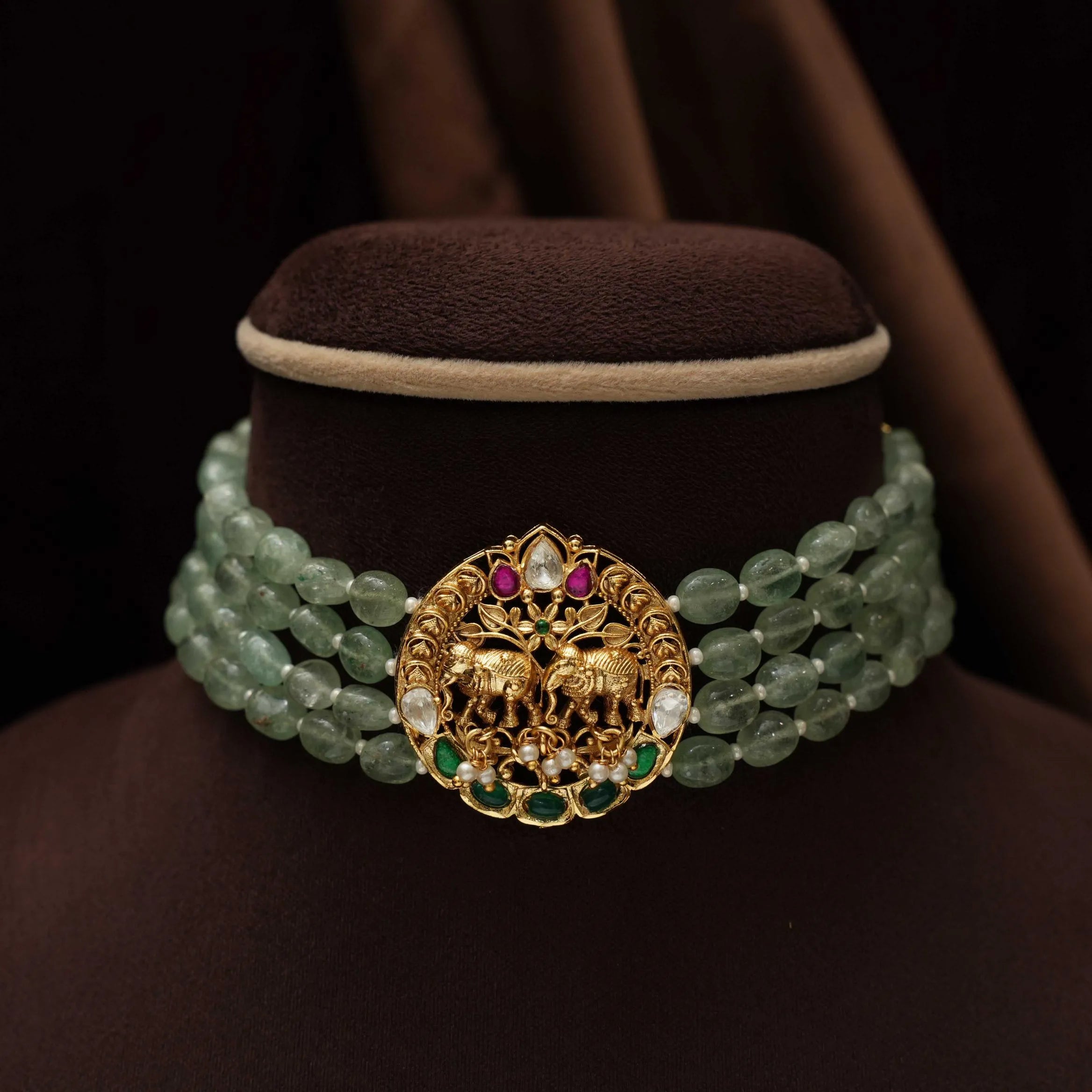 Kiyana Beaded Antique Choker