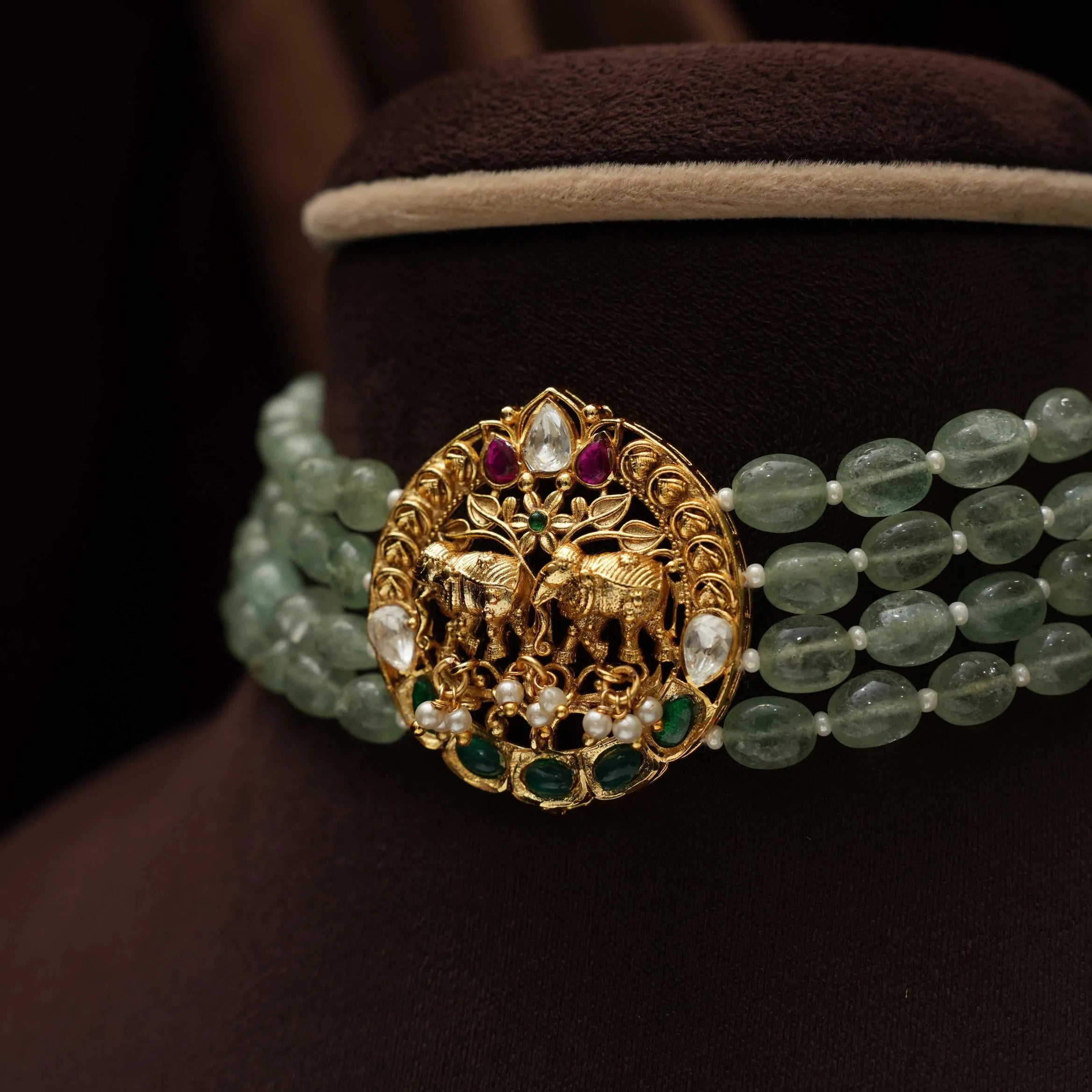 Kiyana Beaded Antique Choker