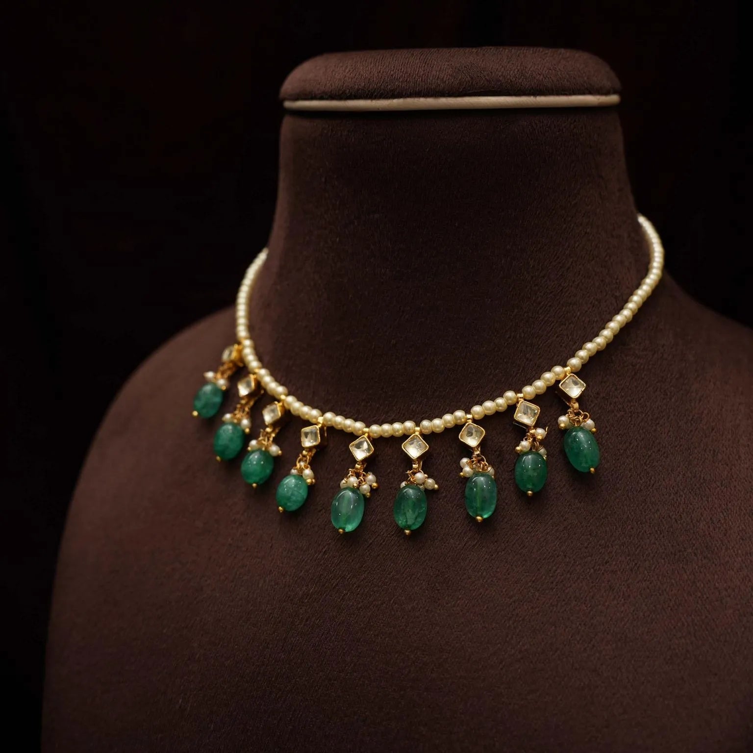 Kiyara Pearl Kundan Necklace - Rimli Boutique