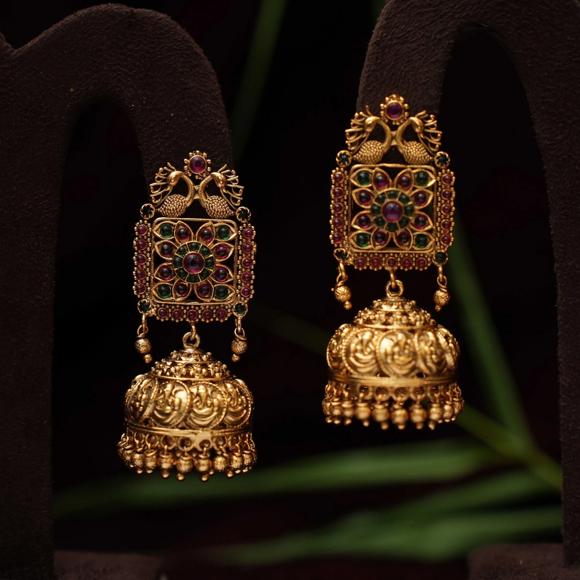 Komal Antique Jhumka Earrings