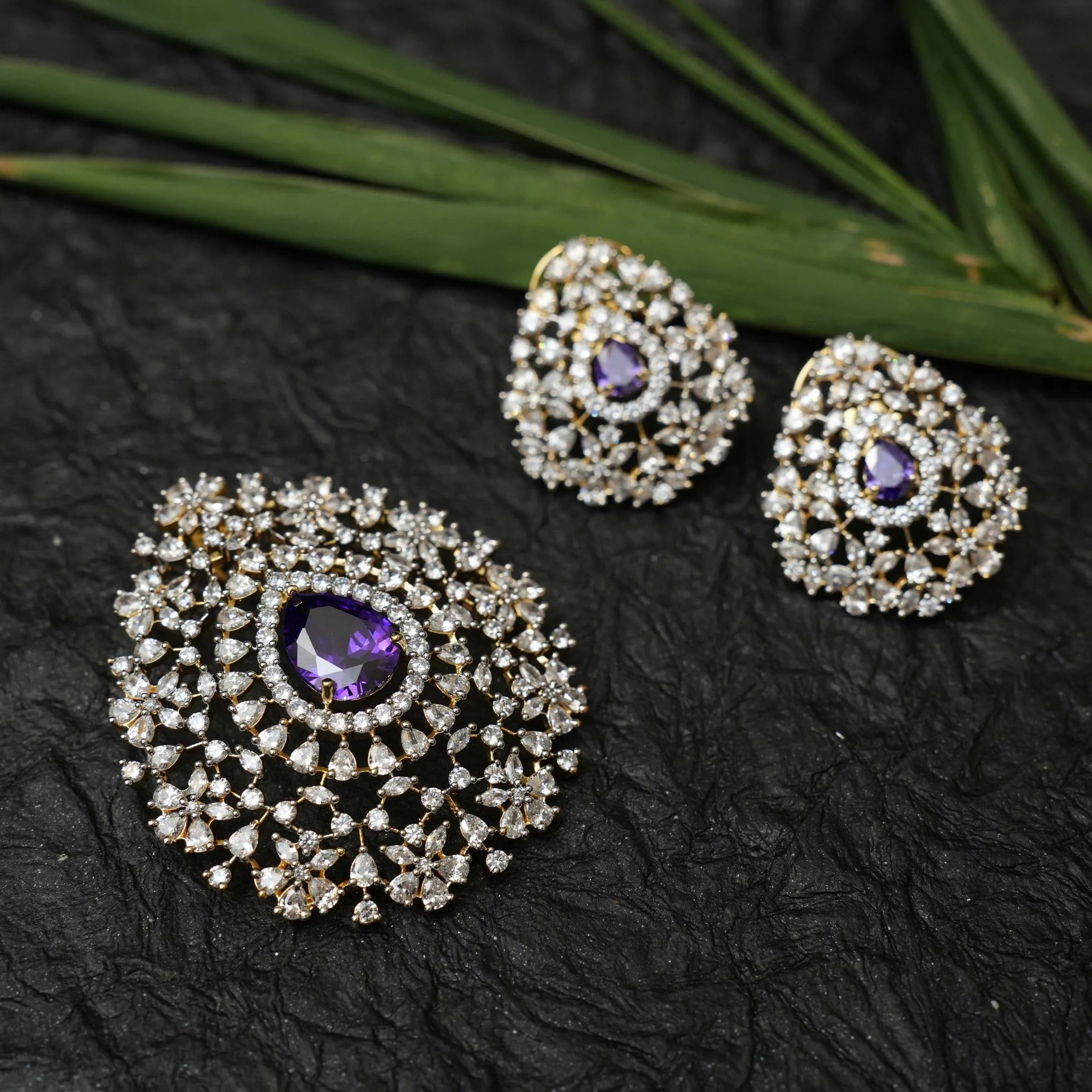 Kripa Zircon Pendant - Purple