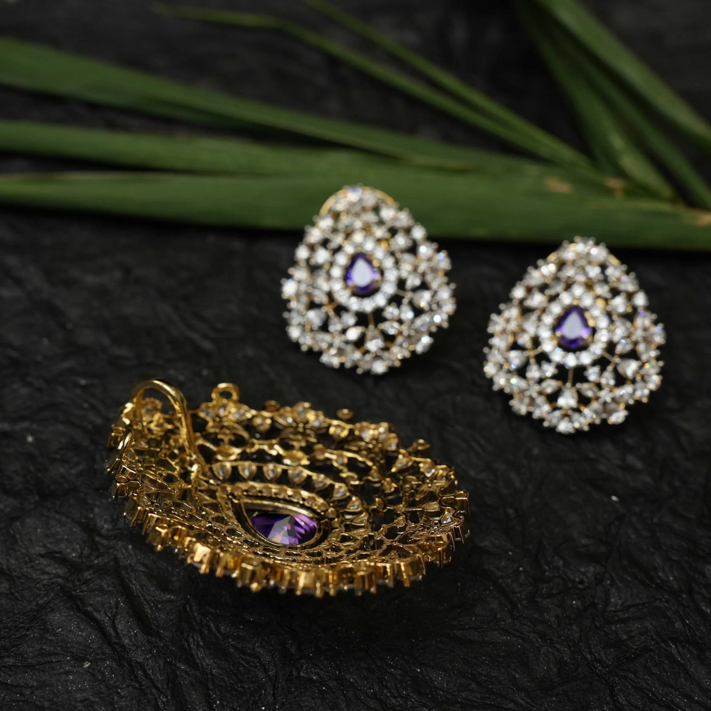 Kripa Zircon Pendant - Purple