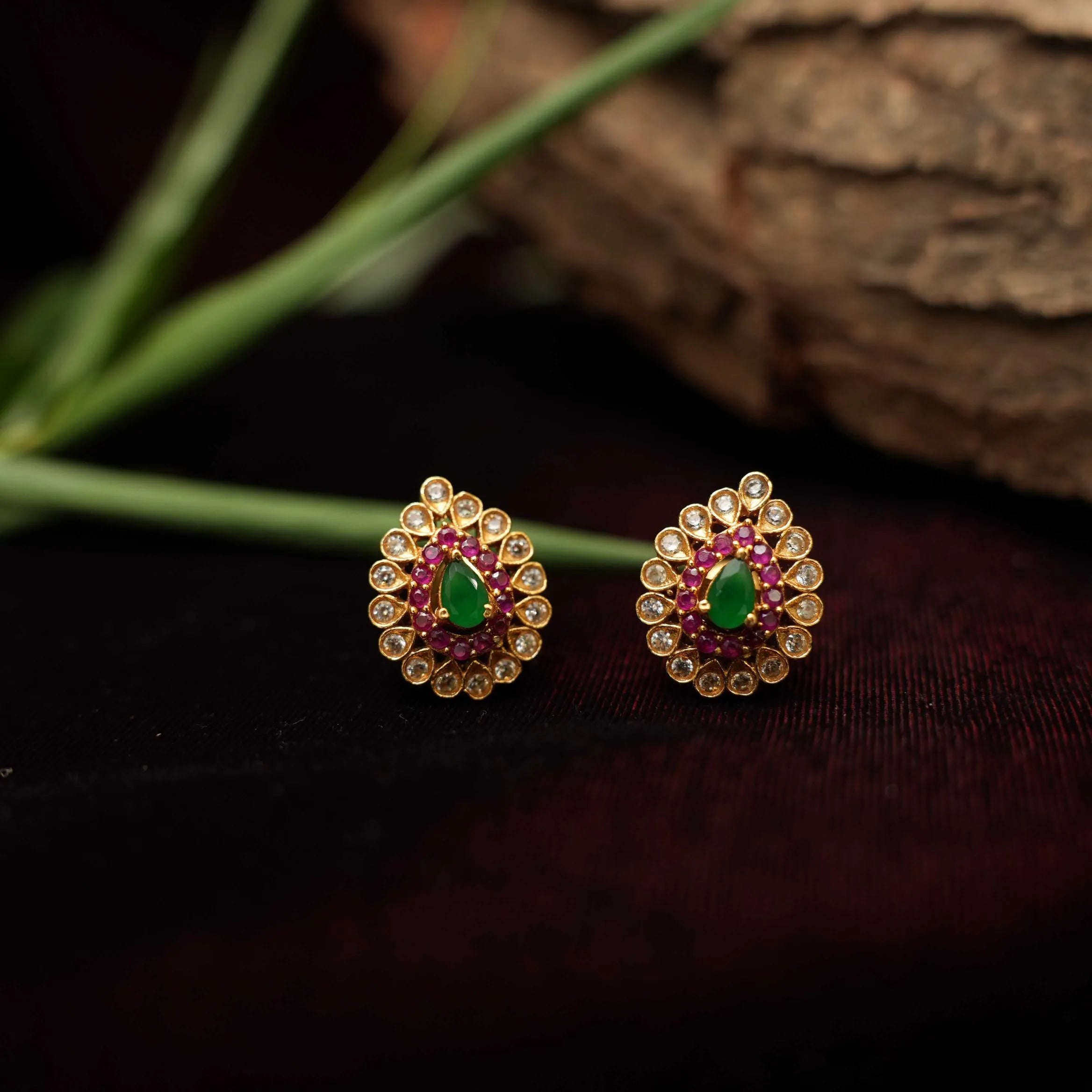 Krishna Silver Ear Stud - Rimli Boutique