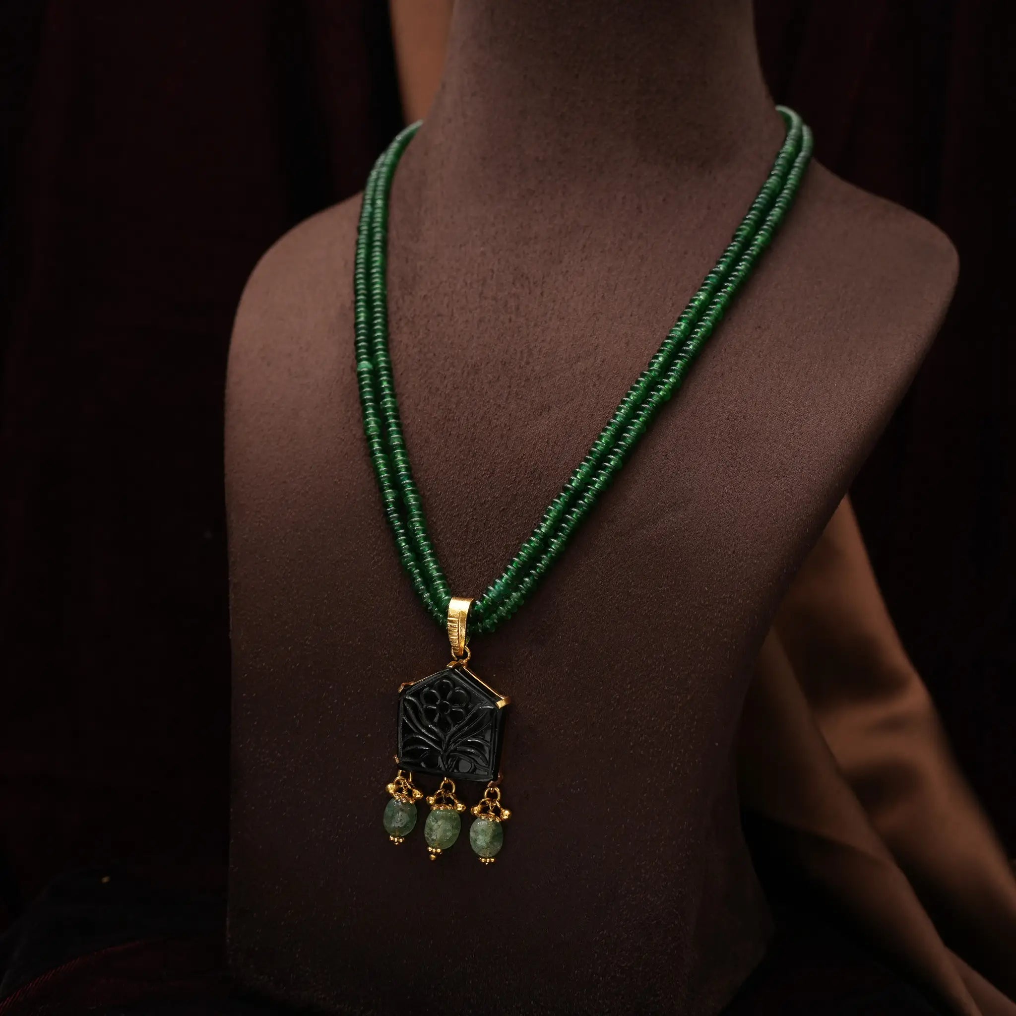 Krishti Silver Beaded Necklace