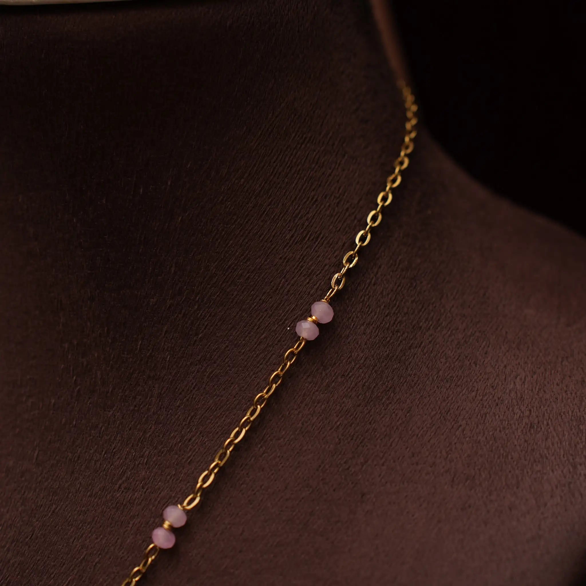Kritay Victorian Minimal Necklace - Pastel Pink