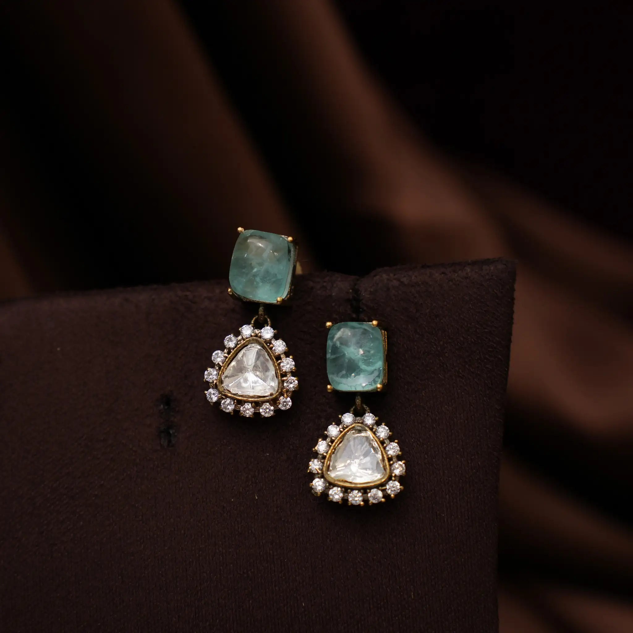 Kritay Victorian Minimal Necklace - Aqua