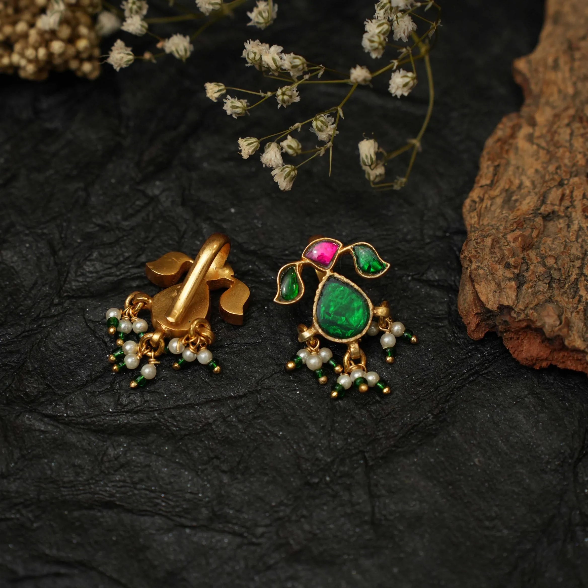 Kriti Silver Bugadi Earrings