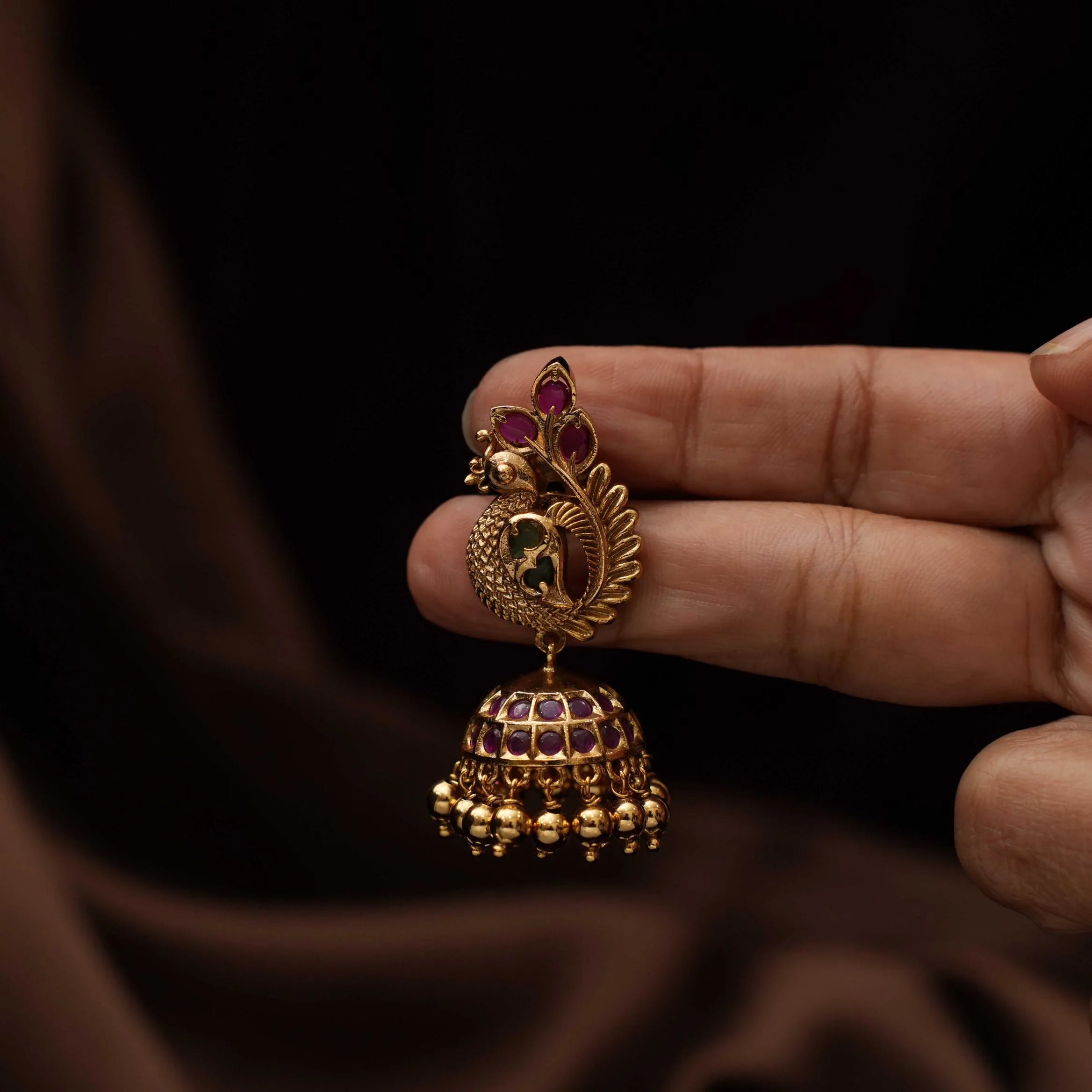Kshama Antique Jhumka Earrings