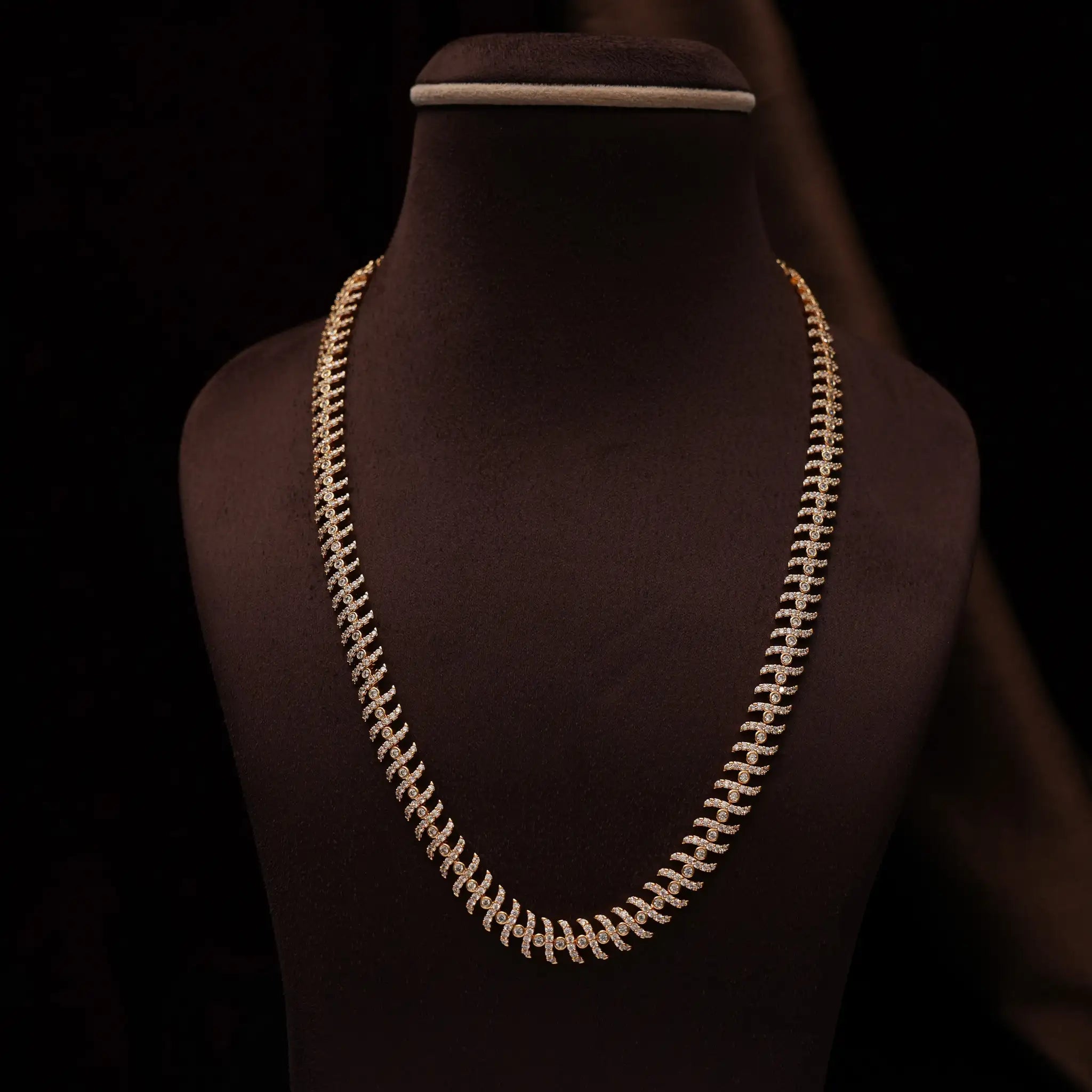 Kshama Zircon Necklace - Long
