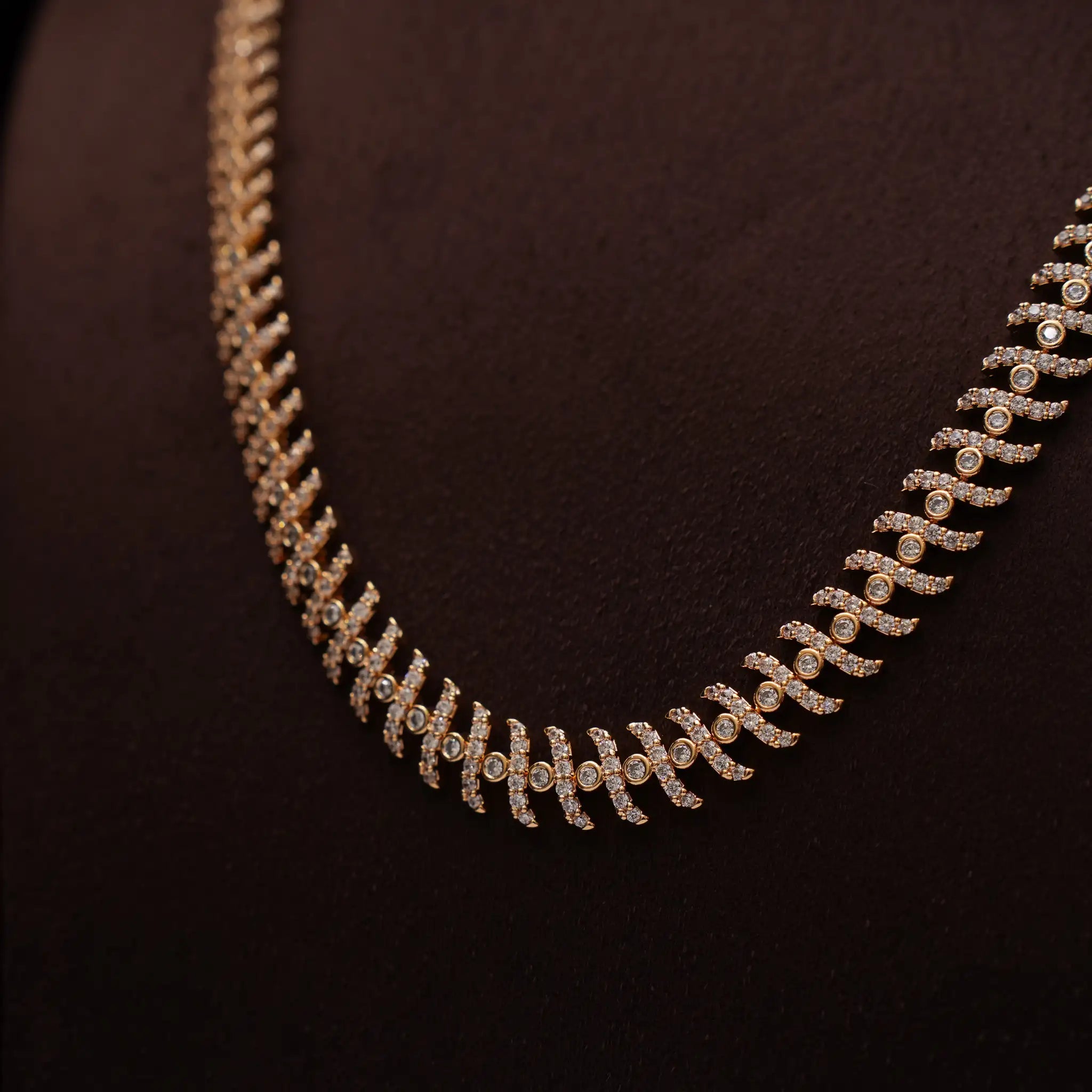 Kshama Zircon Necklace - Long