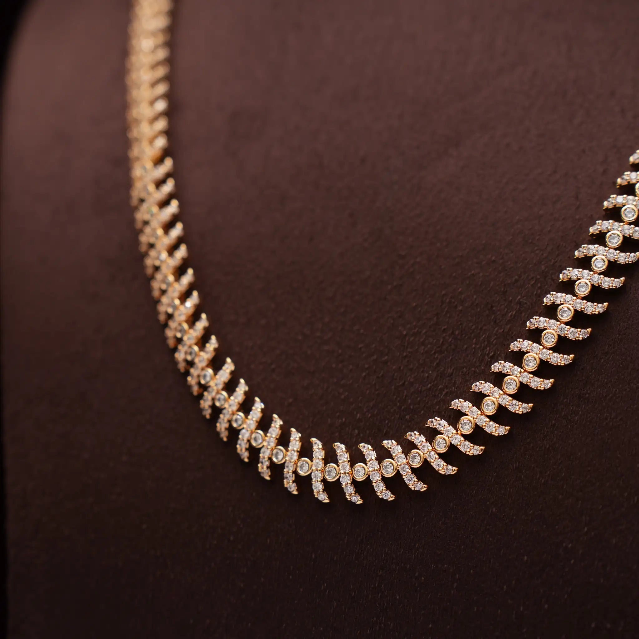 Kshama Zircon Necklace - Long