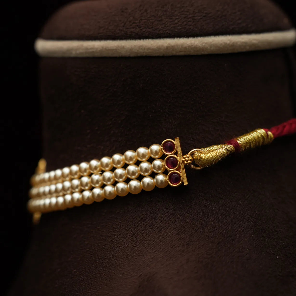 Kshirja Pearl Choker - Blue