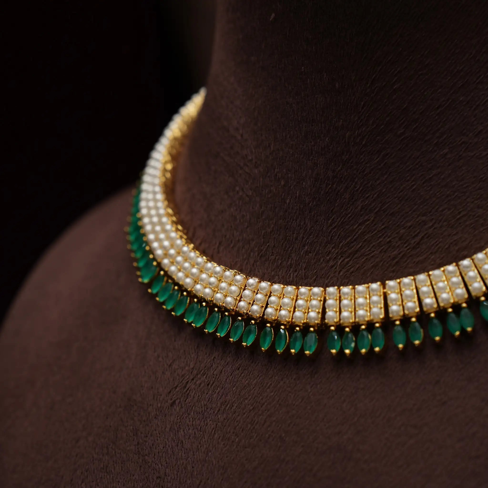 Laitka Zircon Necklace - Green