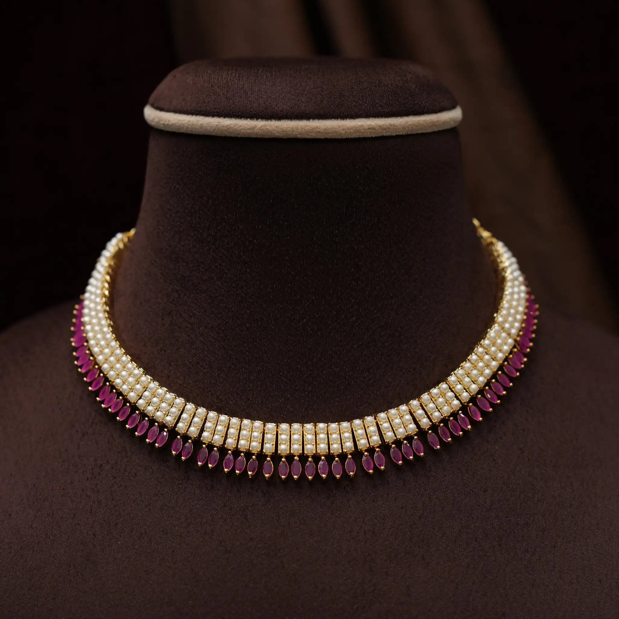 Laitka Zircon Necklace - Ruby