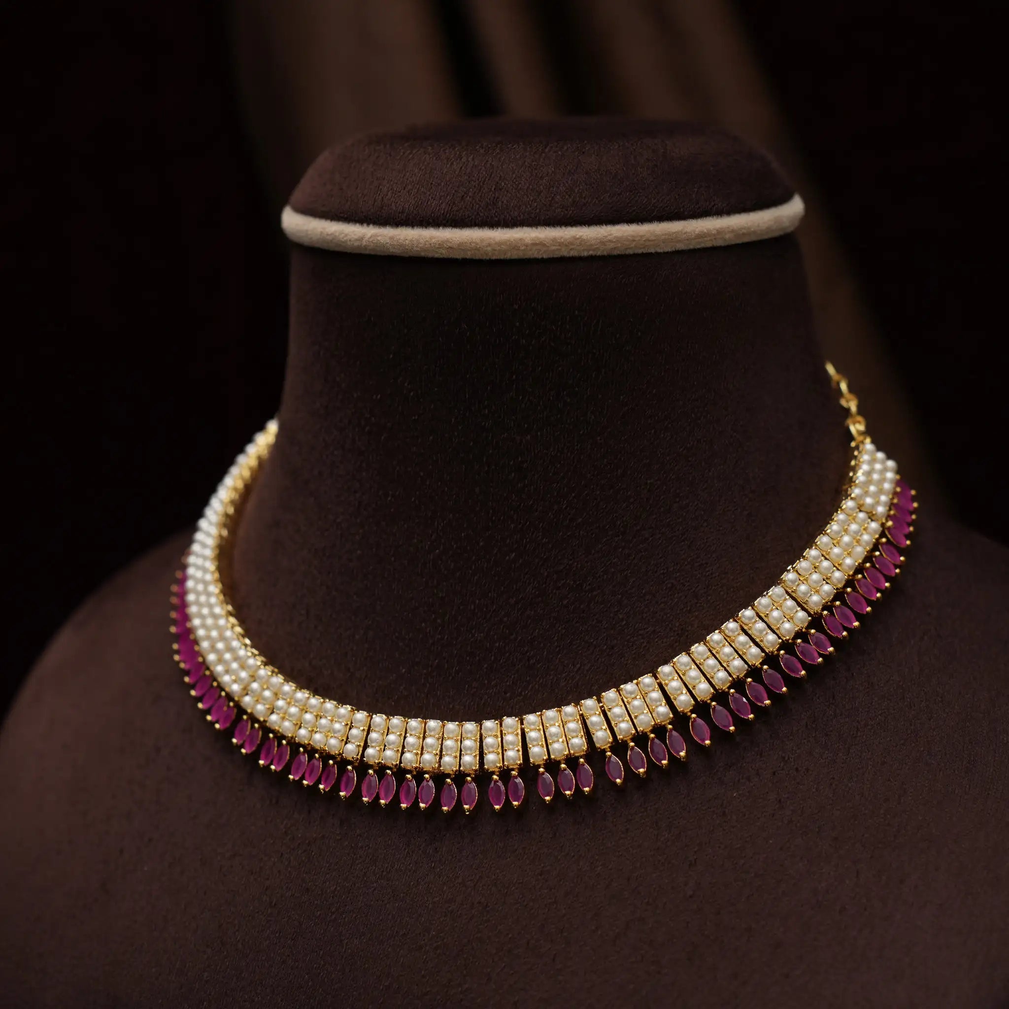 Laitka Zircon Necklace - Ruby