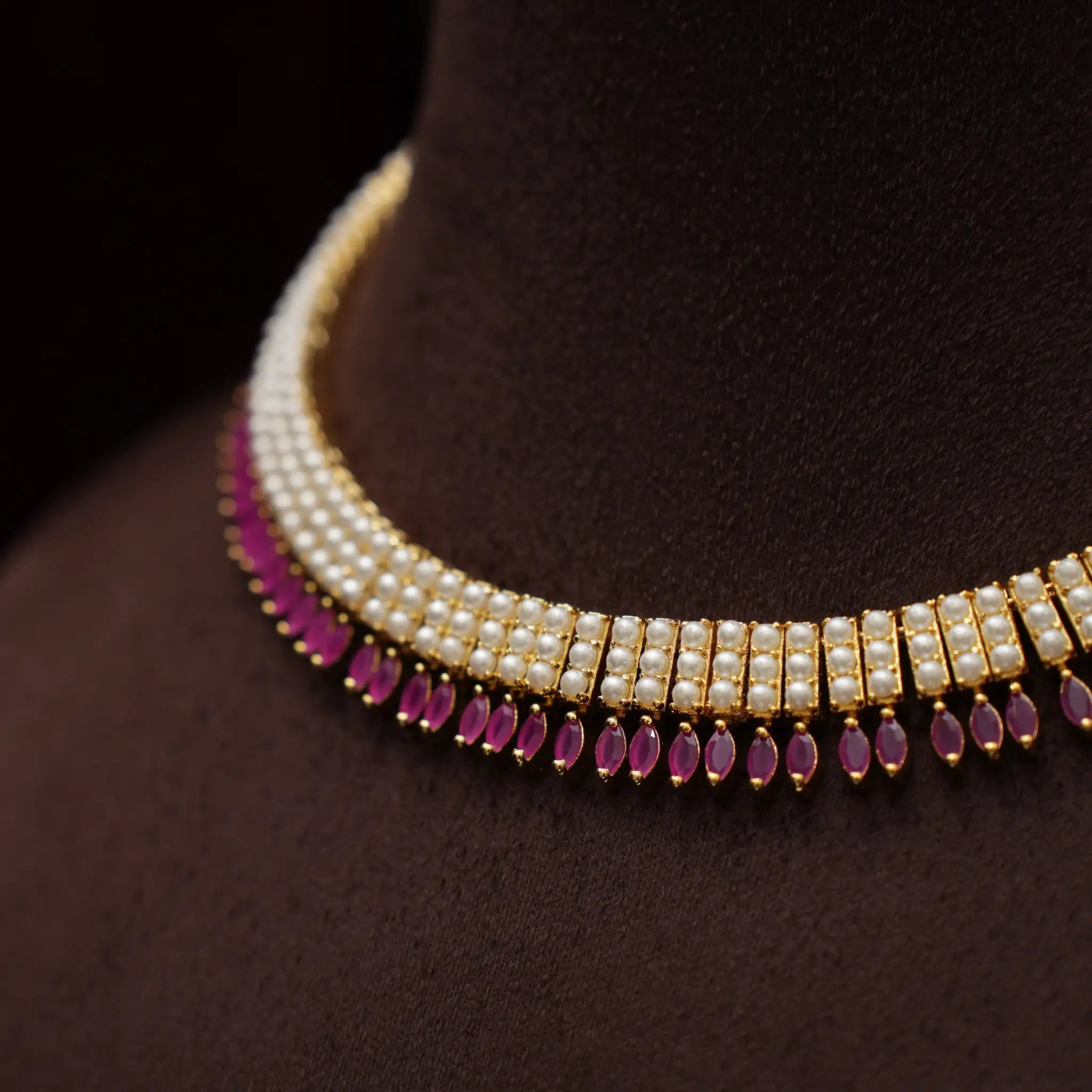Laitka Zircon Necklace - Ruby