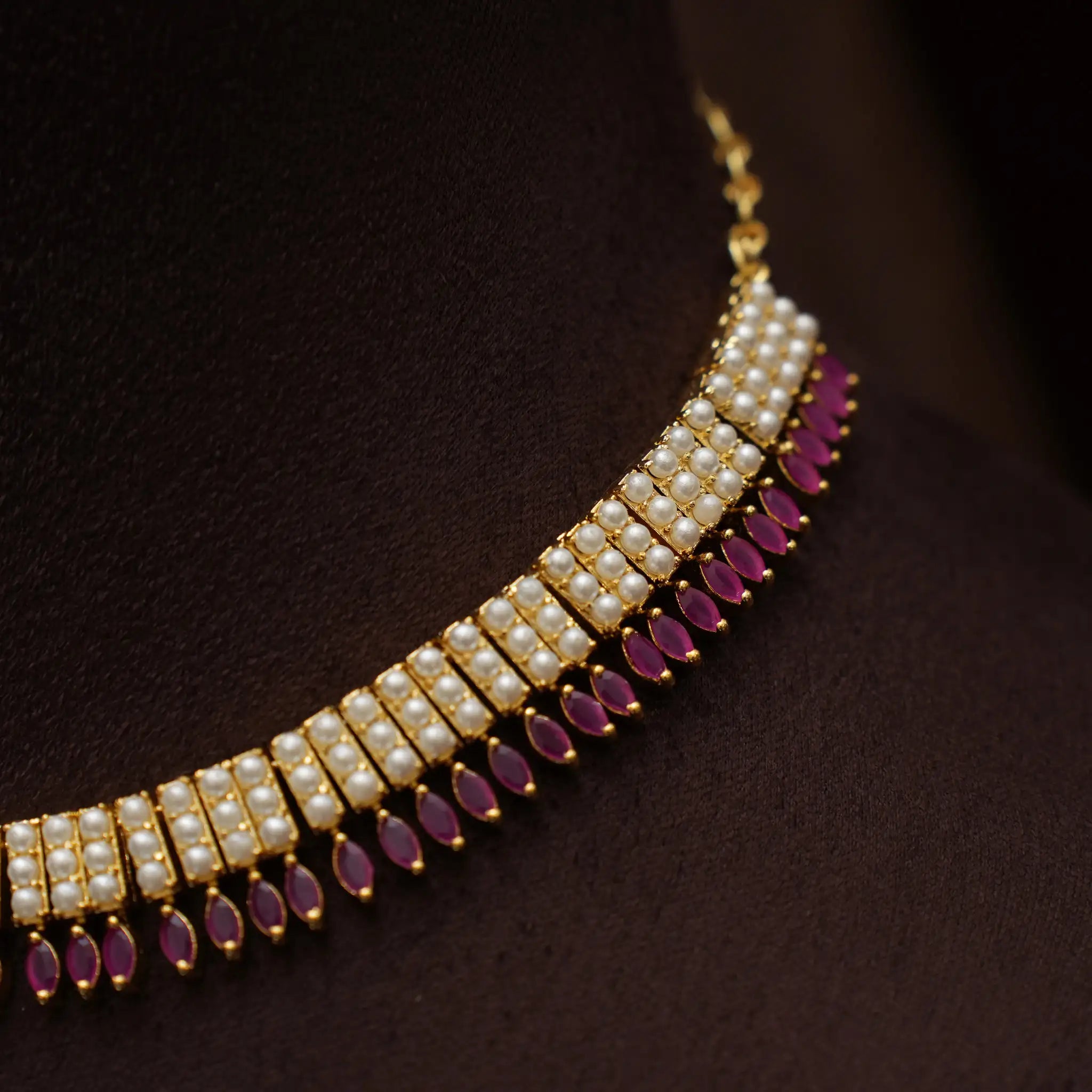 Laitka Zircon Necklace - Ruby