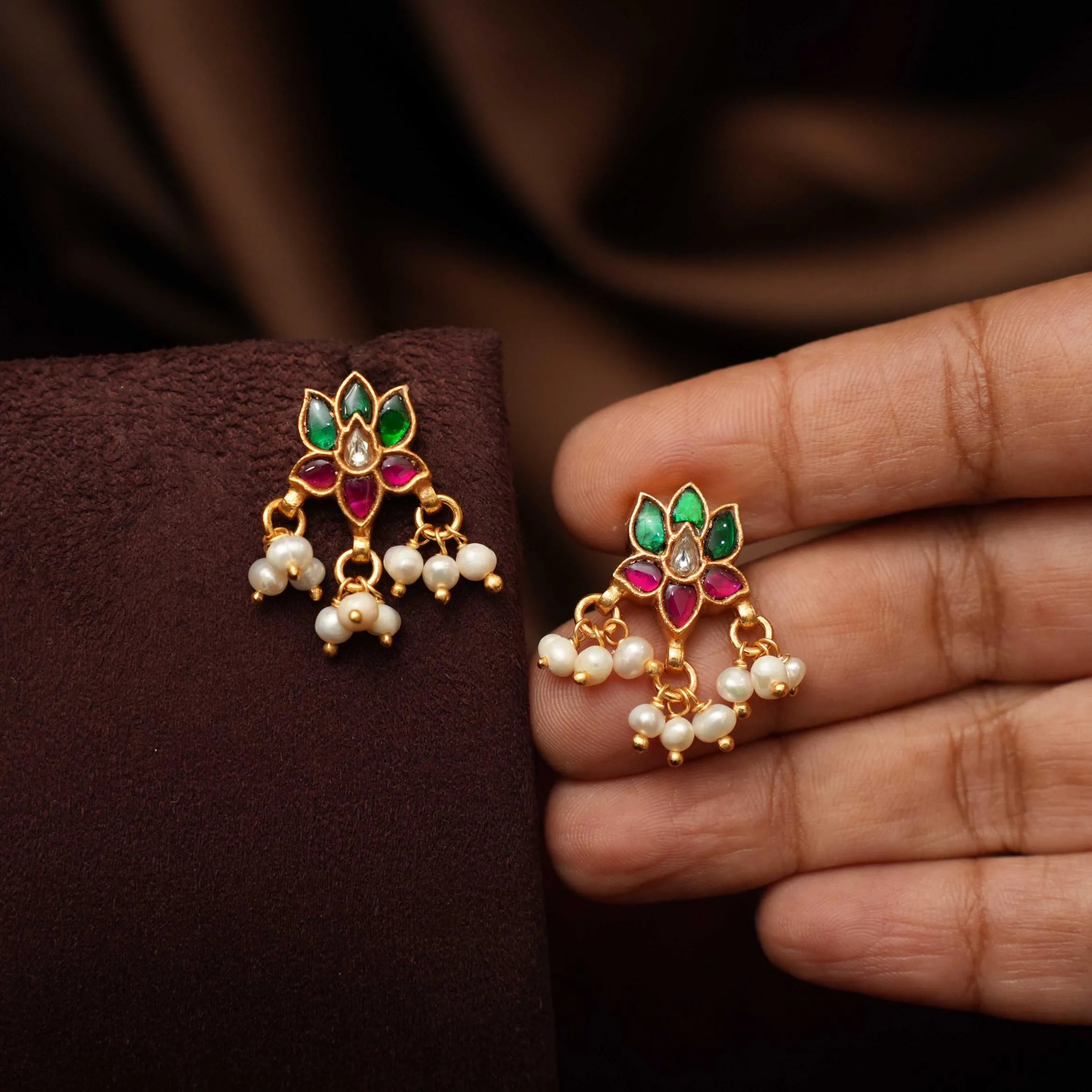 Lajja Silver Earrings - Multicolor