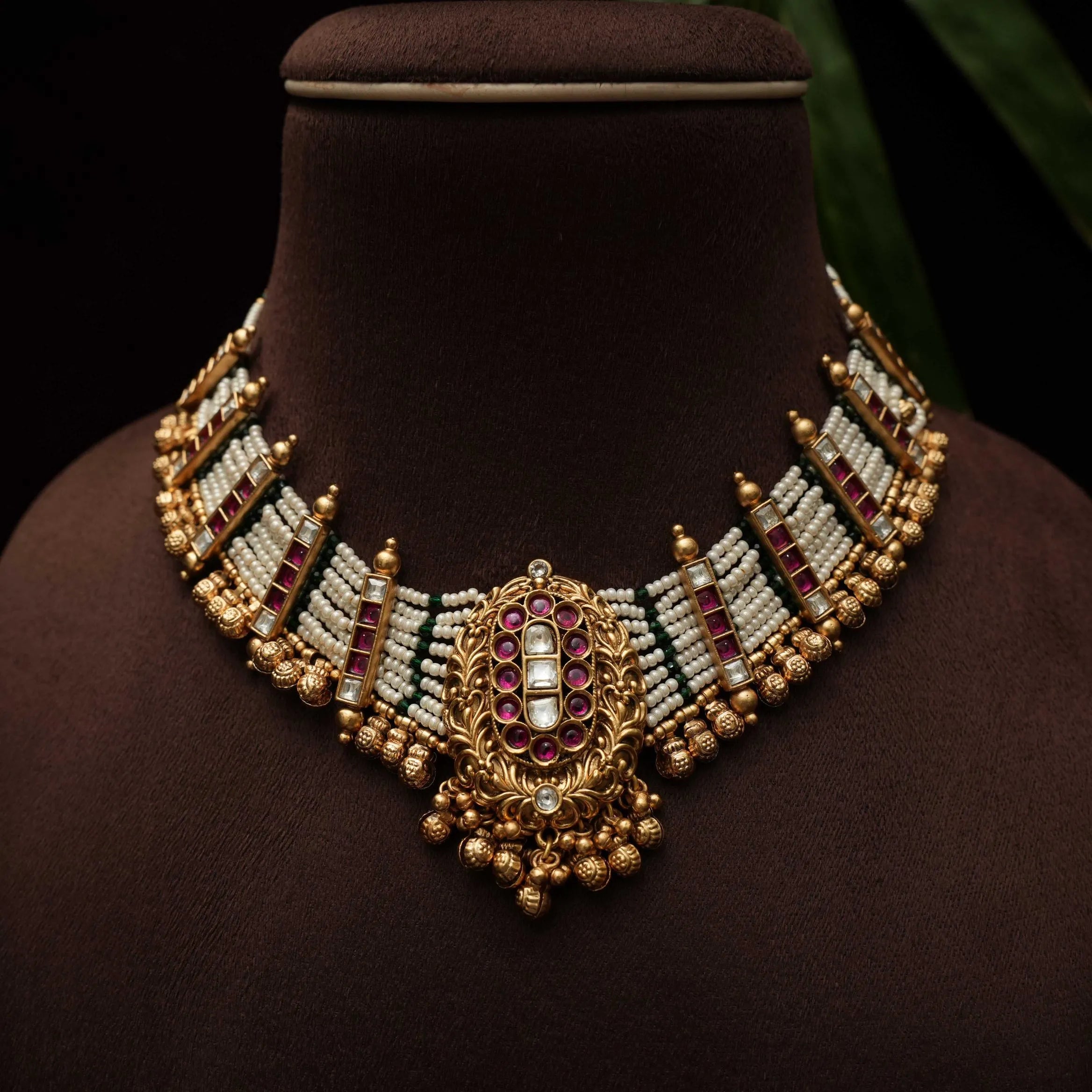 Lalna Pearl Polki Necklace