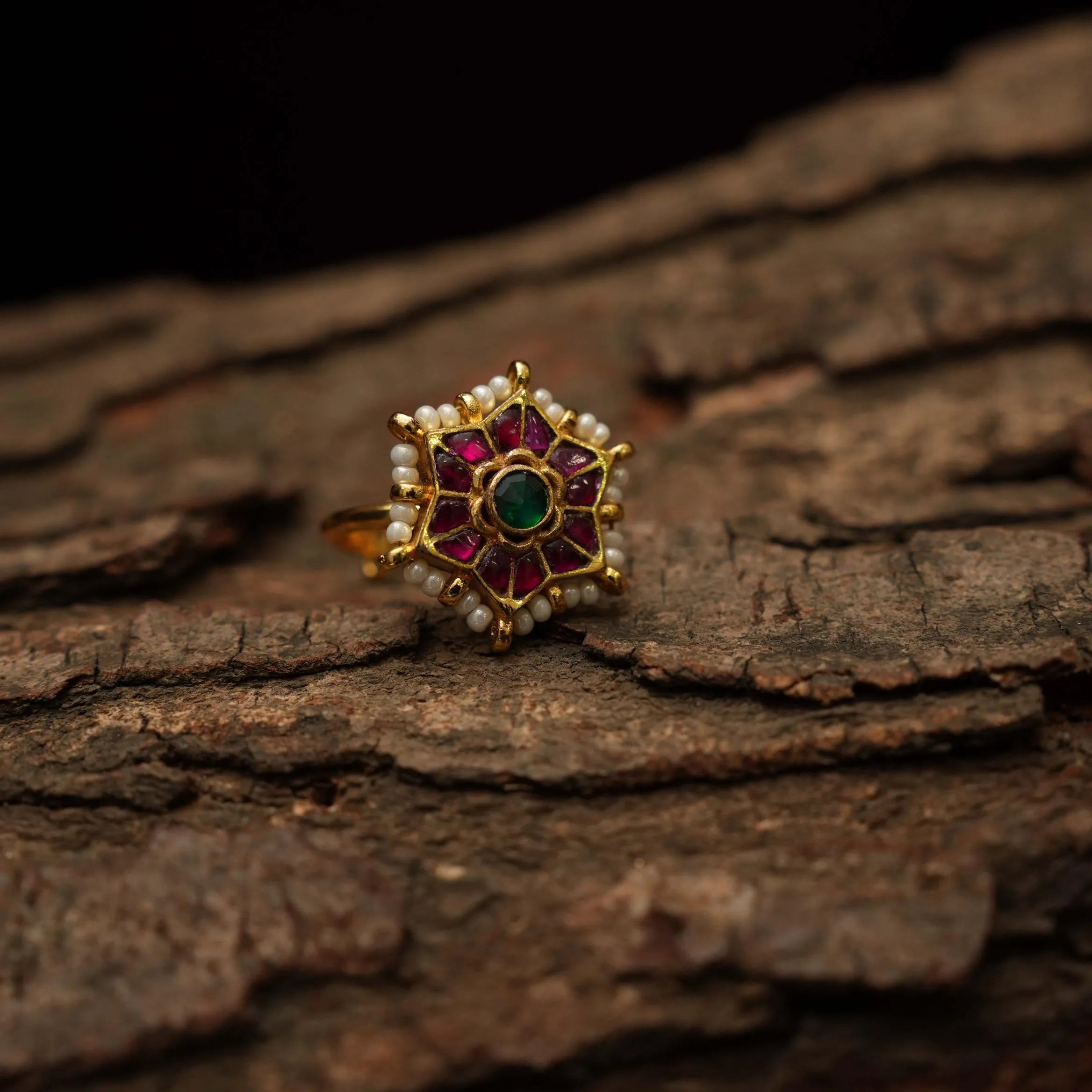 Latha Polki Ring - Rimli Boutique