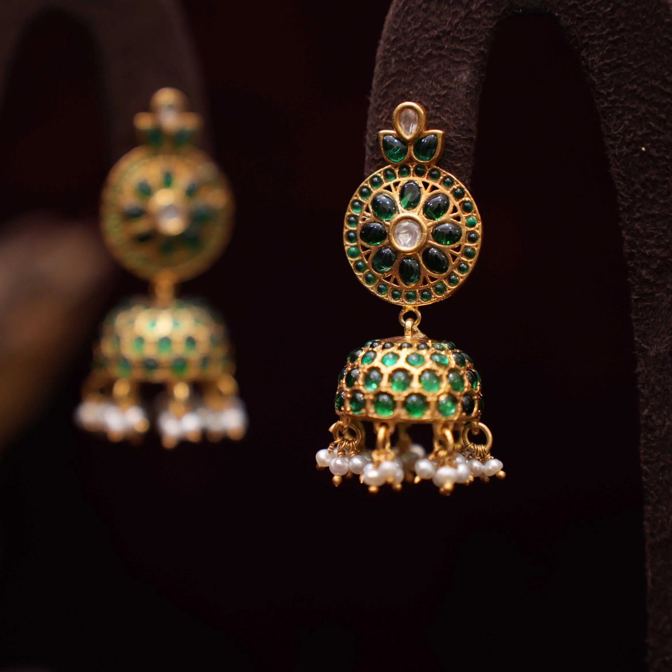 Lathika Silver Jhumka Earrings