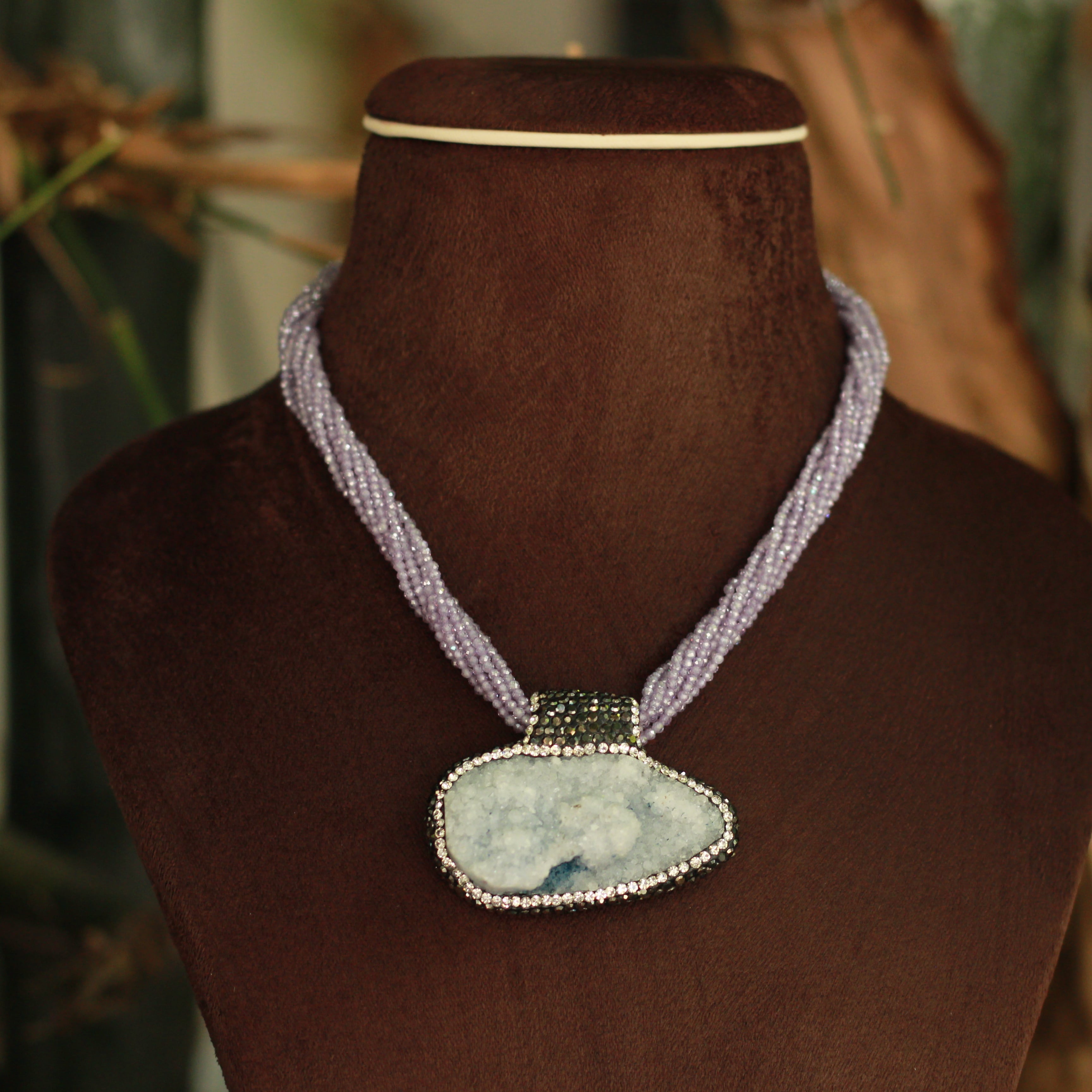 Sitara Lavender Fusion Necklace Set