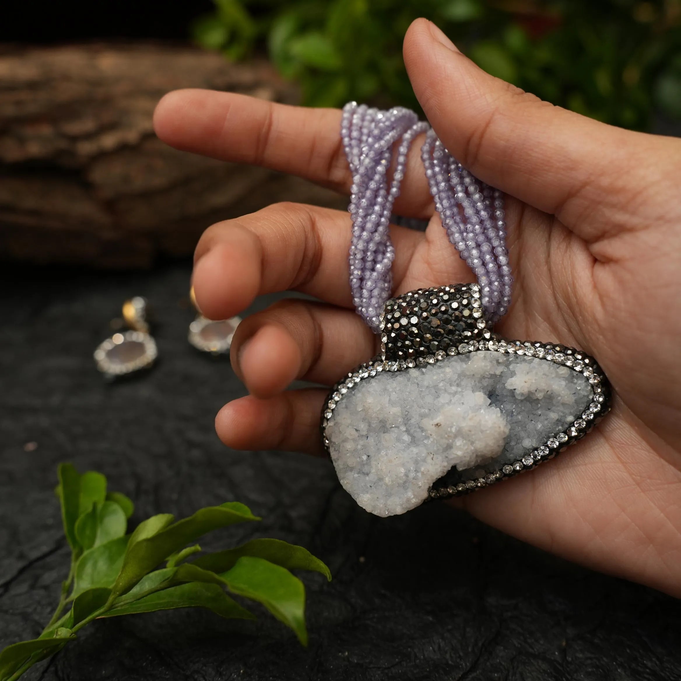 Sitara Lavender Fusion Necklace Set