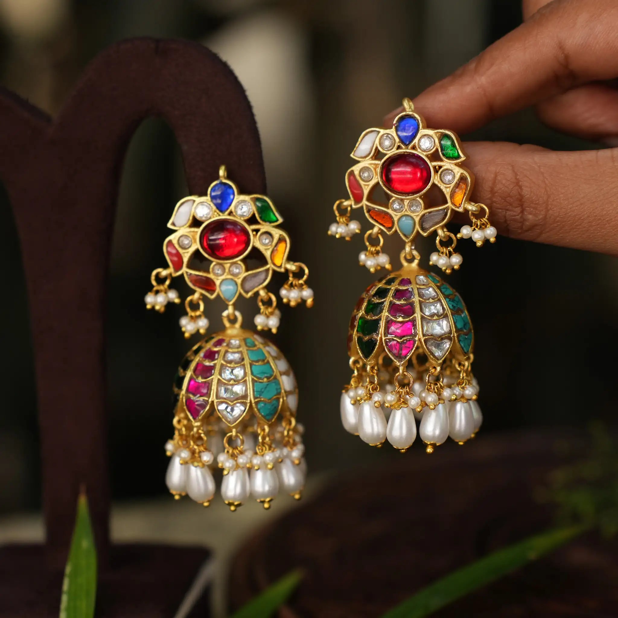 Lavini Polki Jhumka Earrings