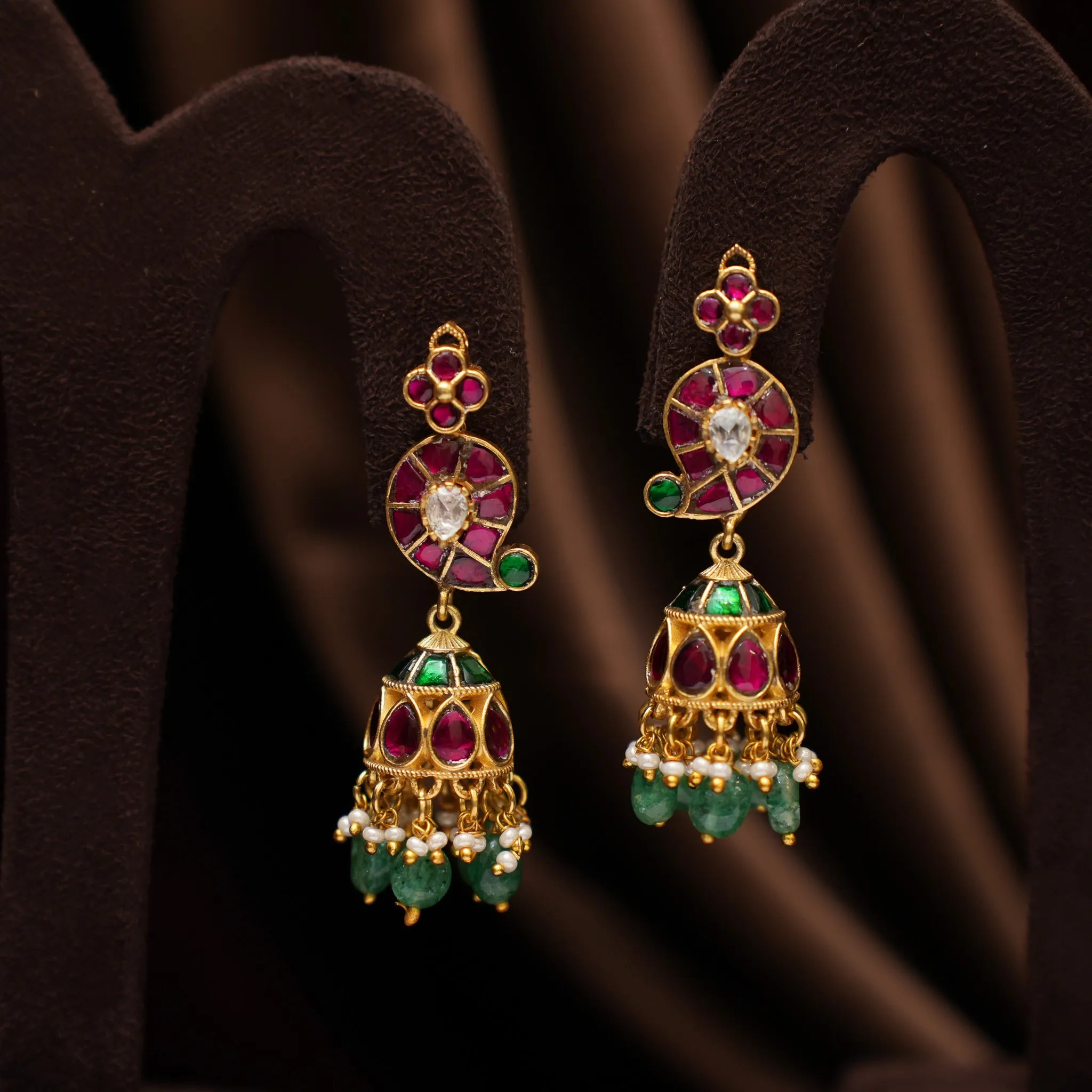 Layla Antique Mango Necklace - Red & Green