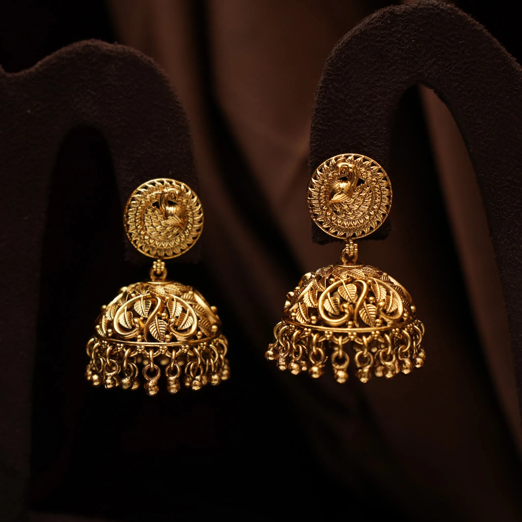 Leya Antique Jhumka Earrings