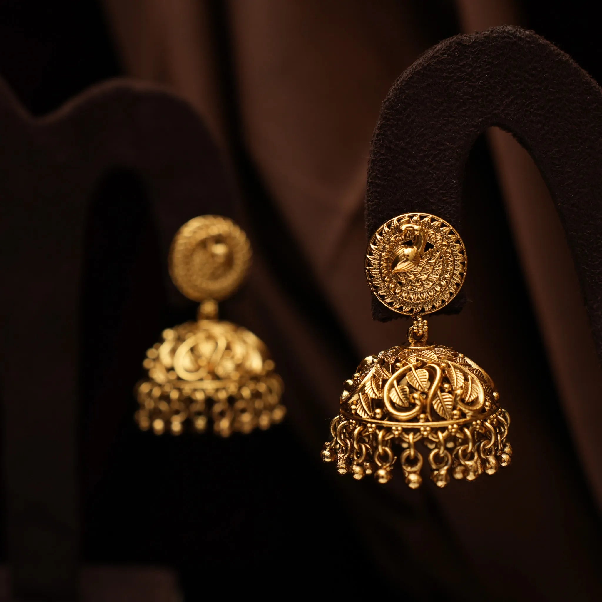 Leya Antique Jhumka Earrings
