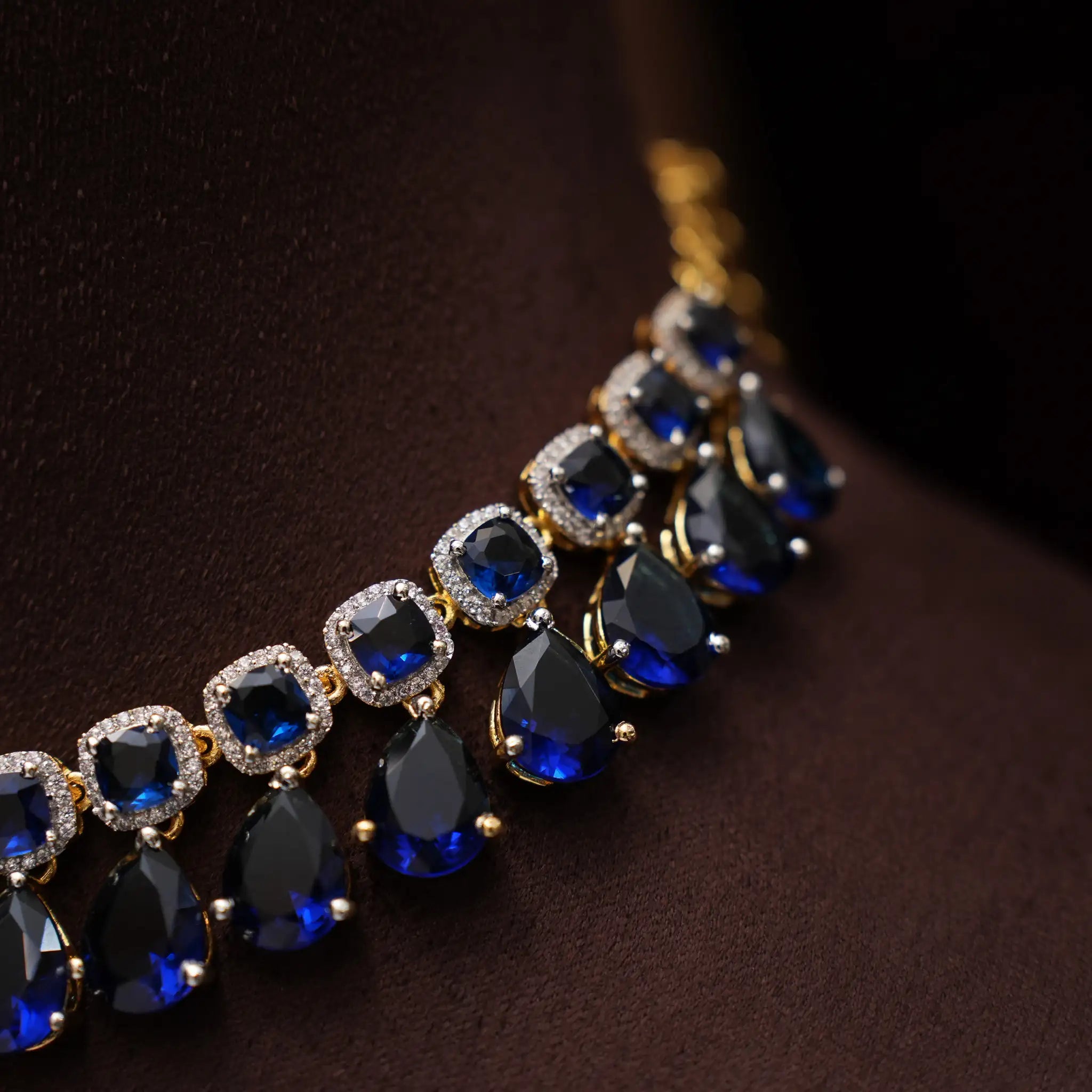 Libni Zircon Necklace - Blue