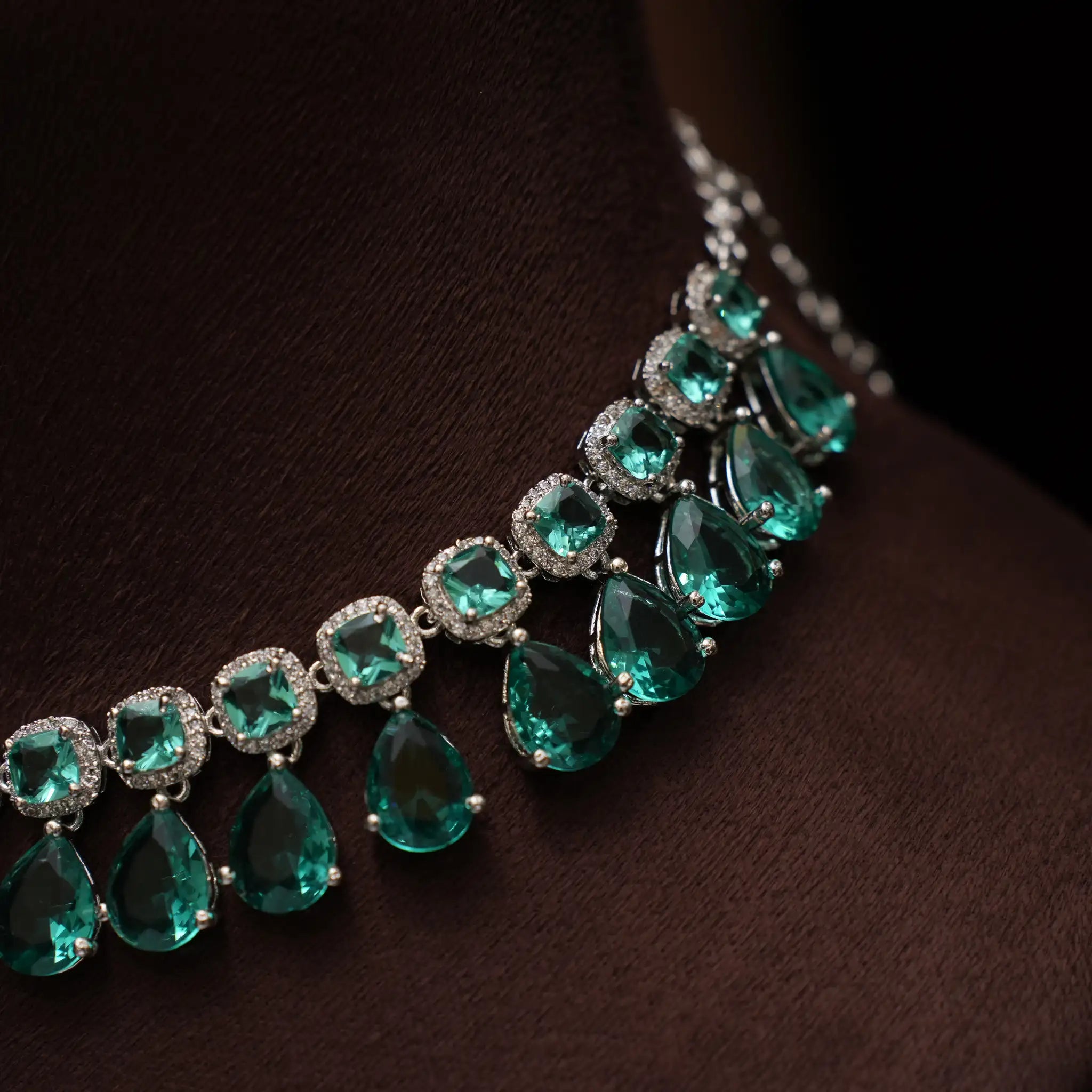 Libni Zircon Necklace - Green