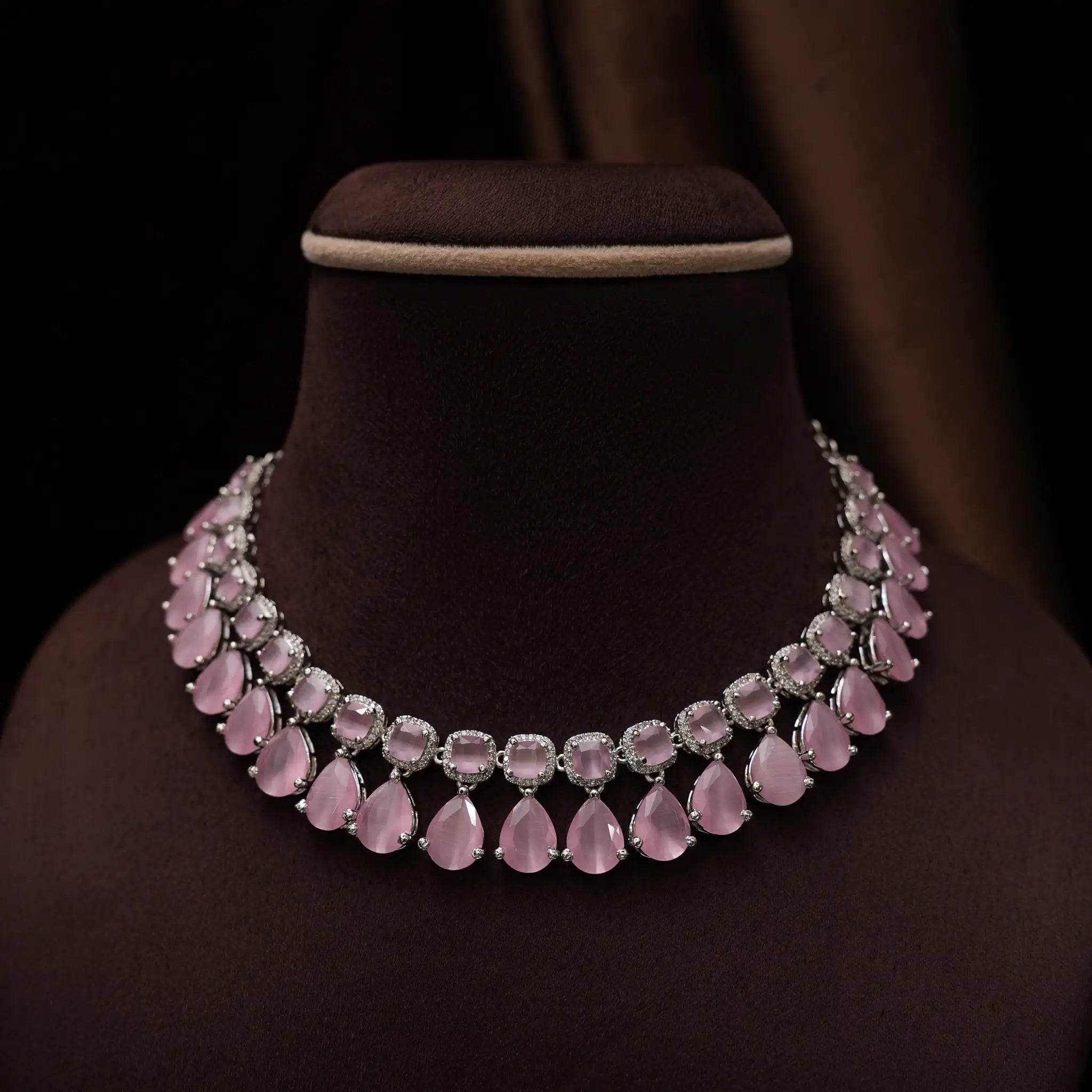 Libni Zircon Necklace - Pastel Pink