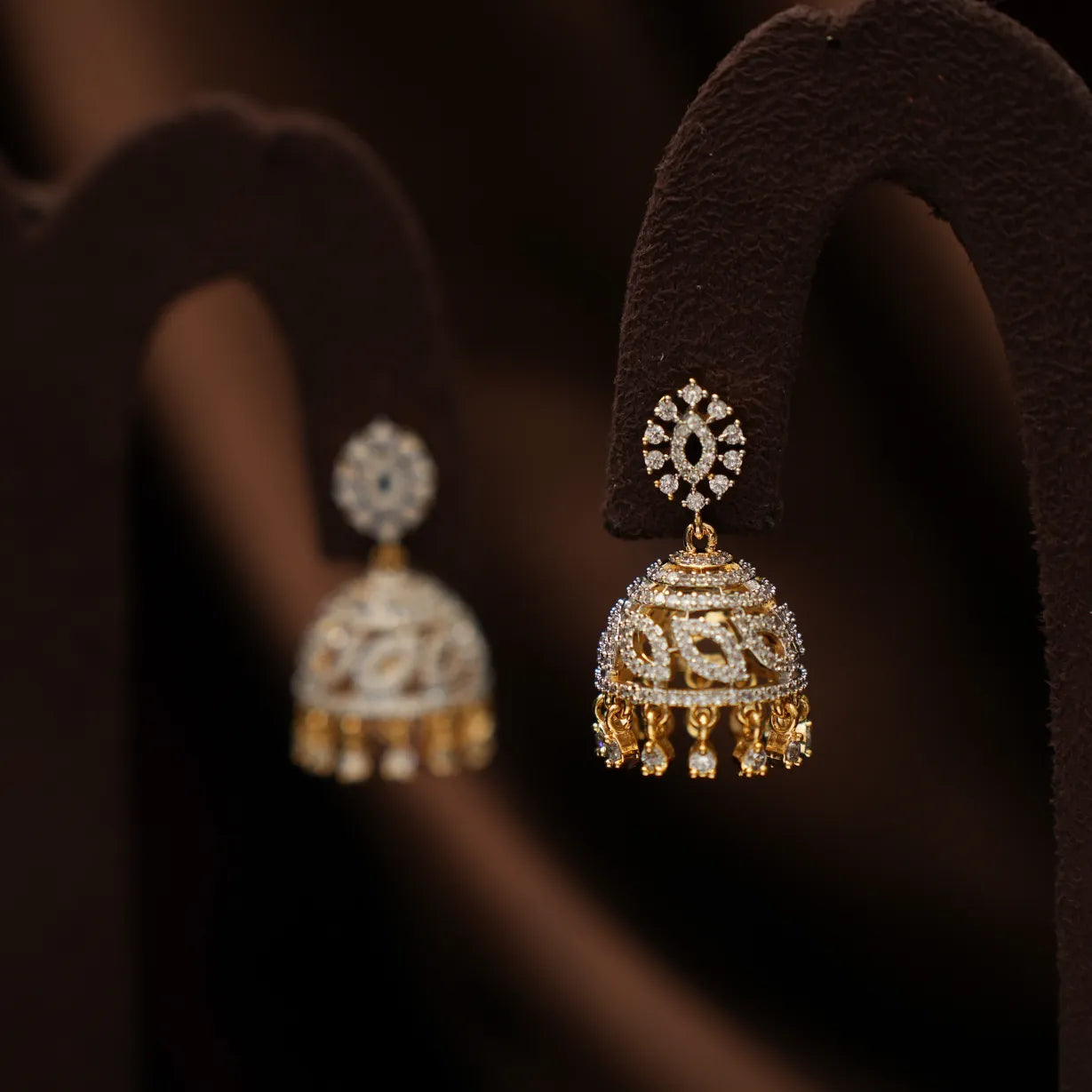 Lilah Zircon Jhumka Earrings