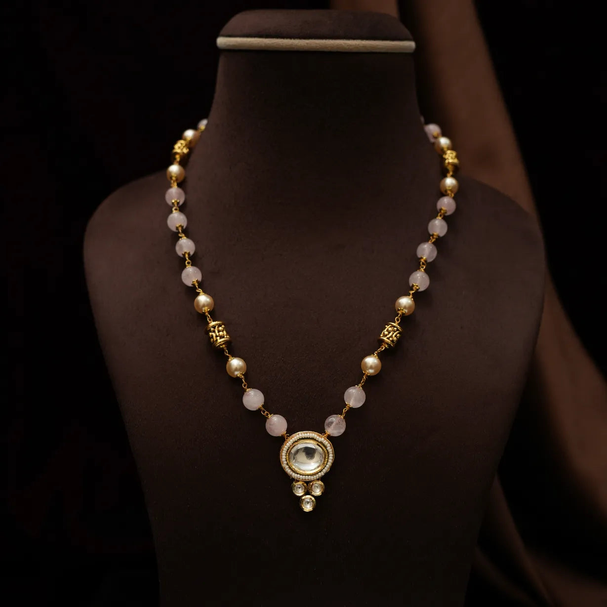 Lilliana Beaded Necklace - Pink