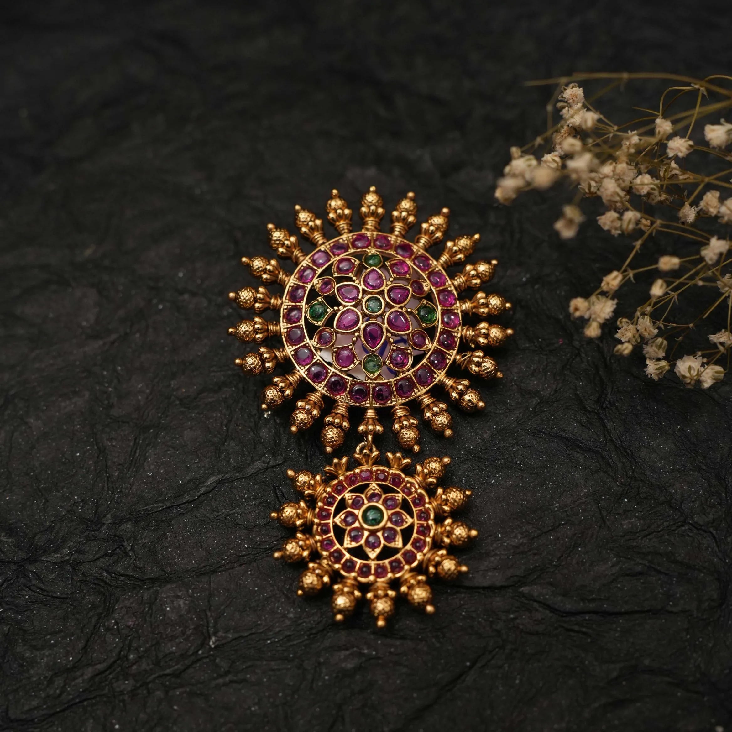 Lipi Antique Jadai Billai / Hair Brooch