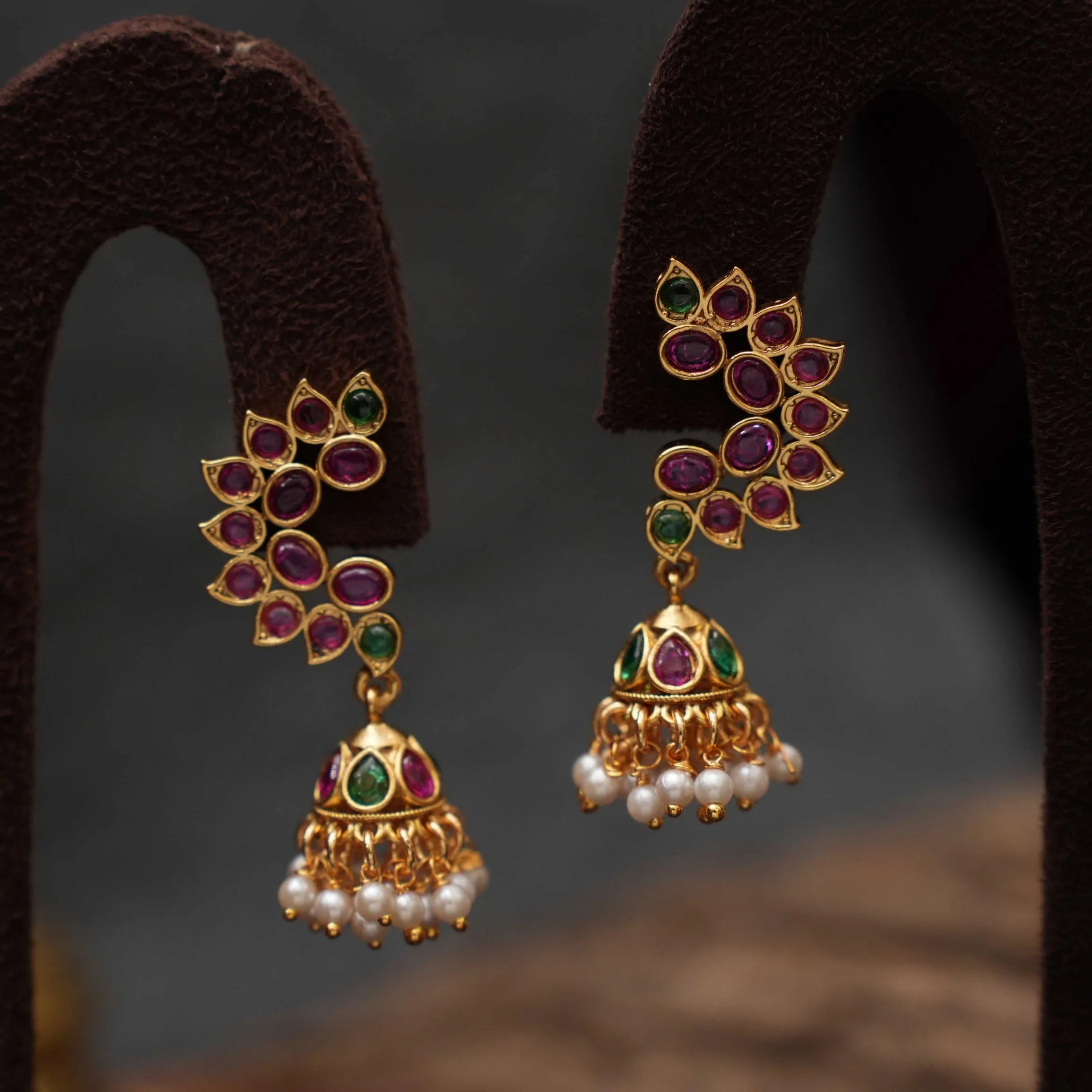 Lisha Antique Jhumka Earrings